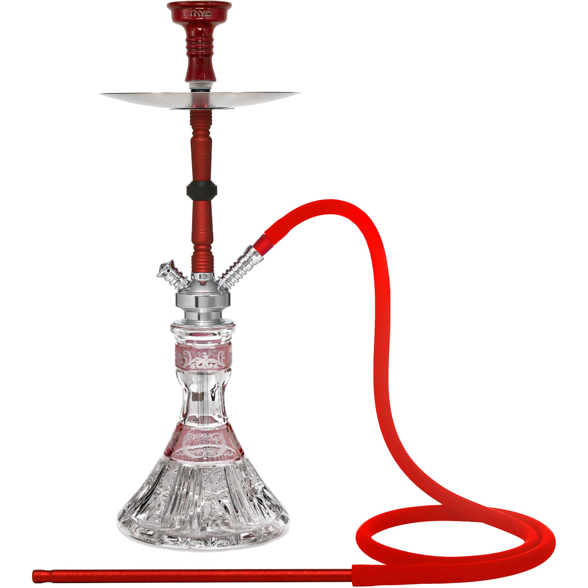 Red Crystal D2 MYA Hookah #color_Red