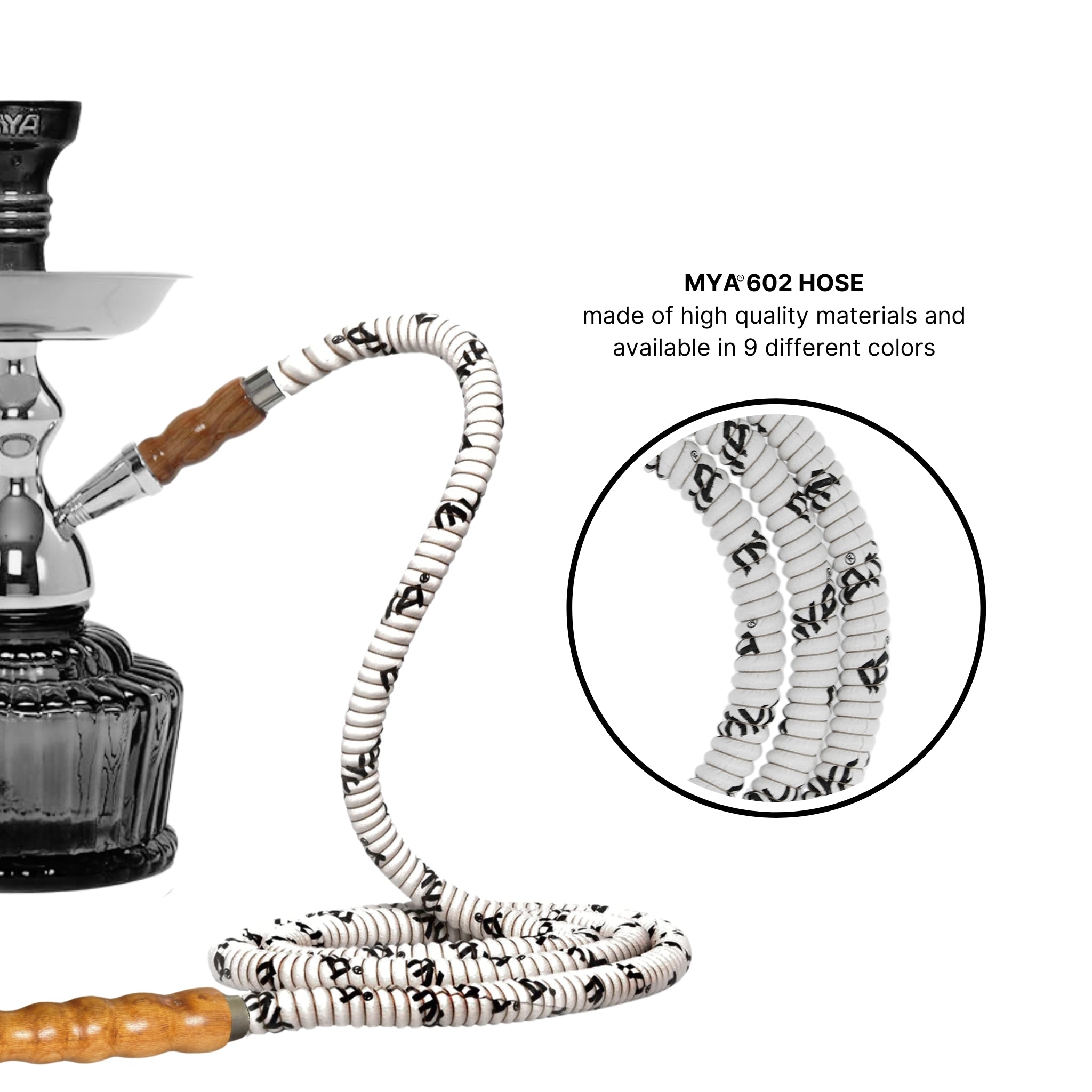 602 Off-White hookah hose with wooden tip #color_Off-White