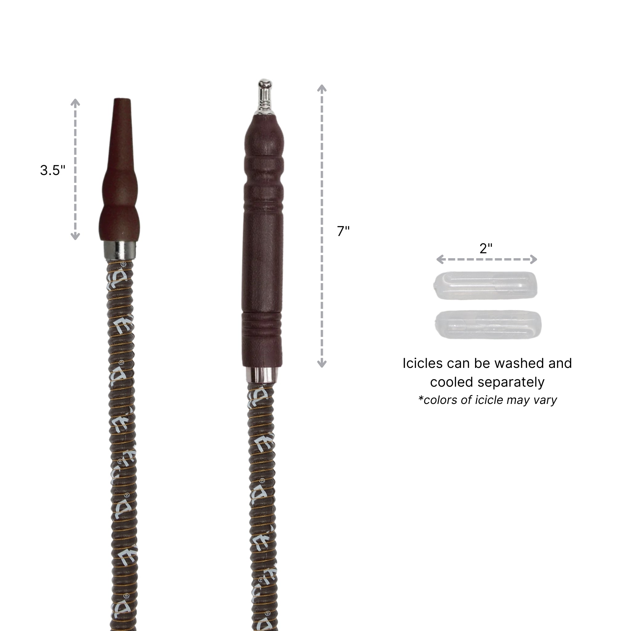 630 Brown Freeze Hookah Hose #color_brown