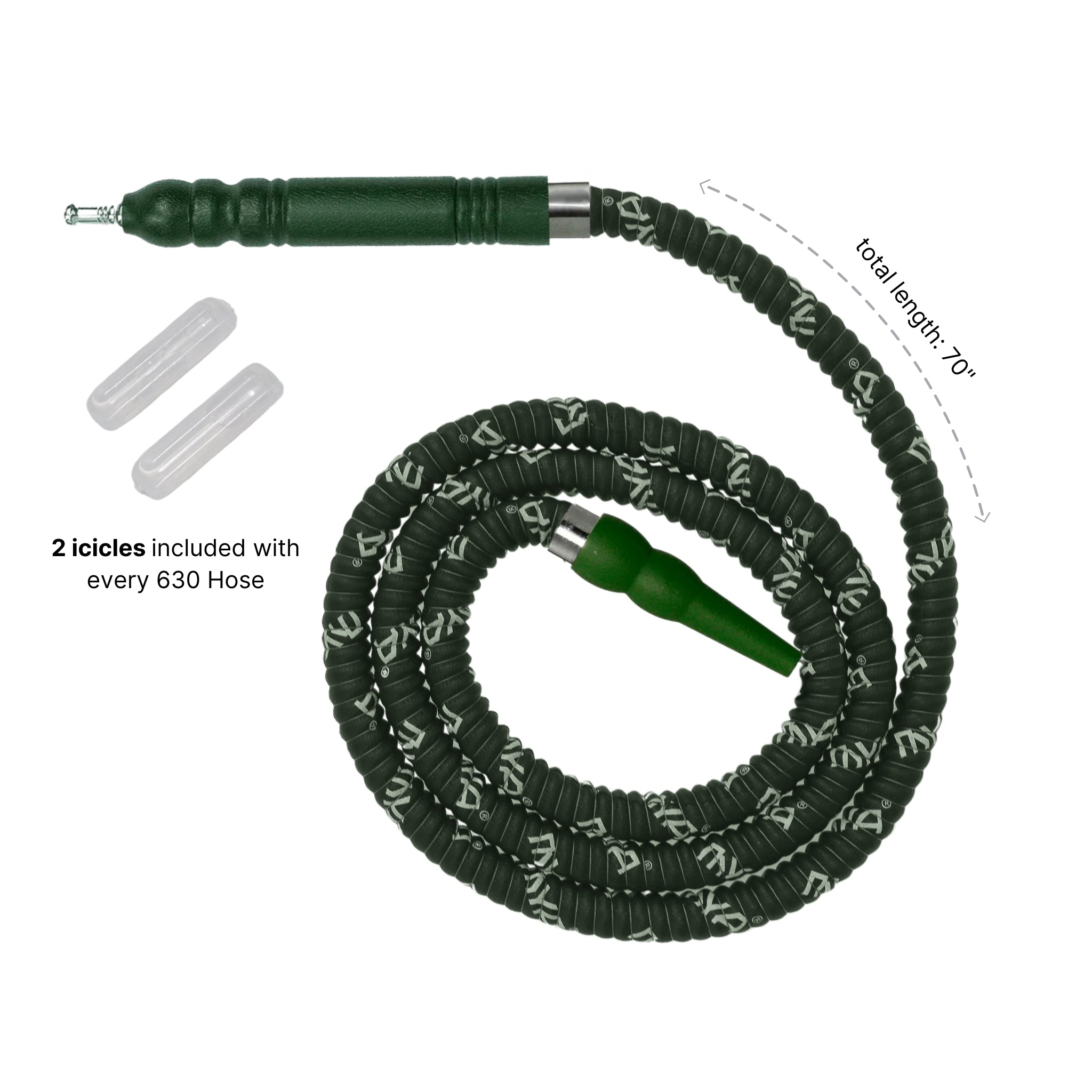 630 Green Freeze Hookah Hose #color_green