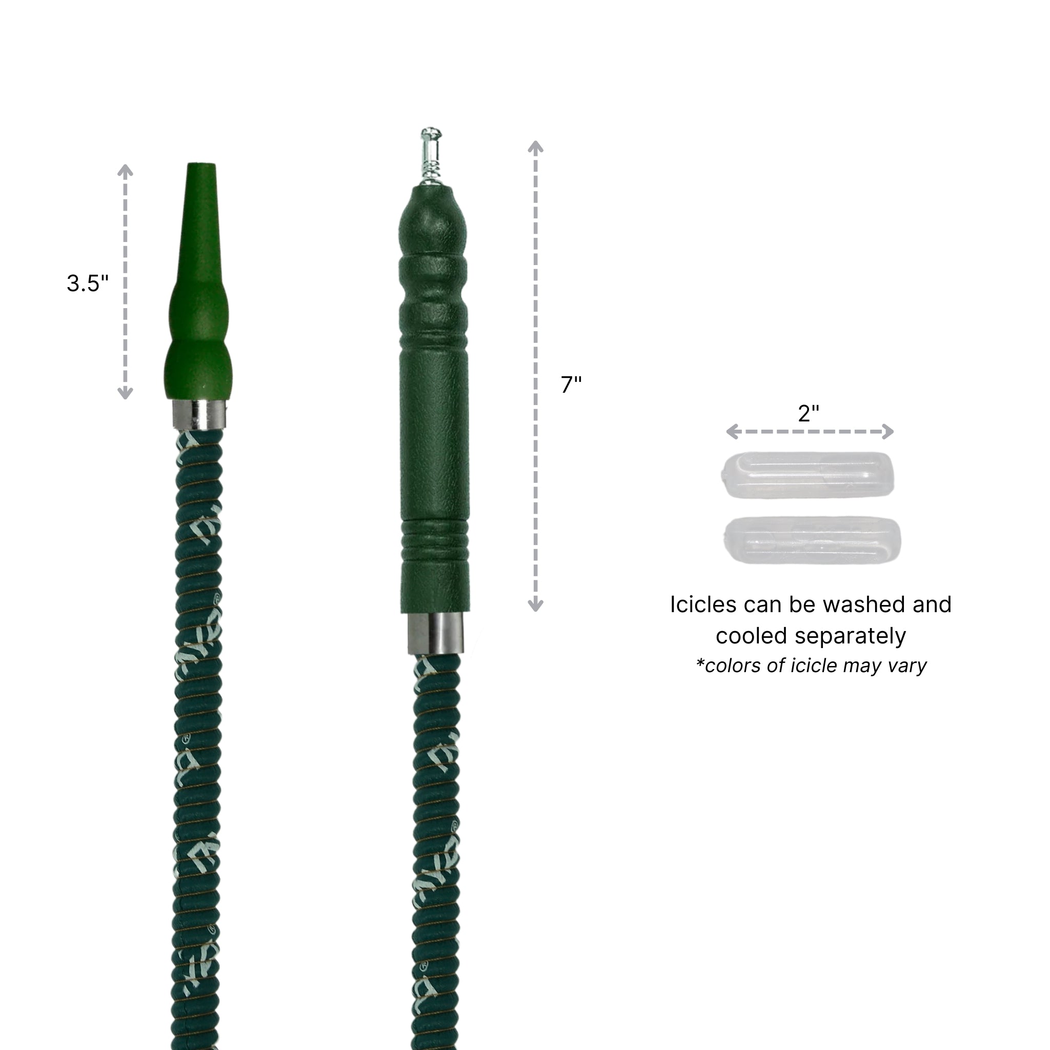 630 Green Freeze Hookah Hose #color_green