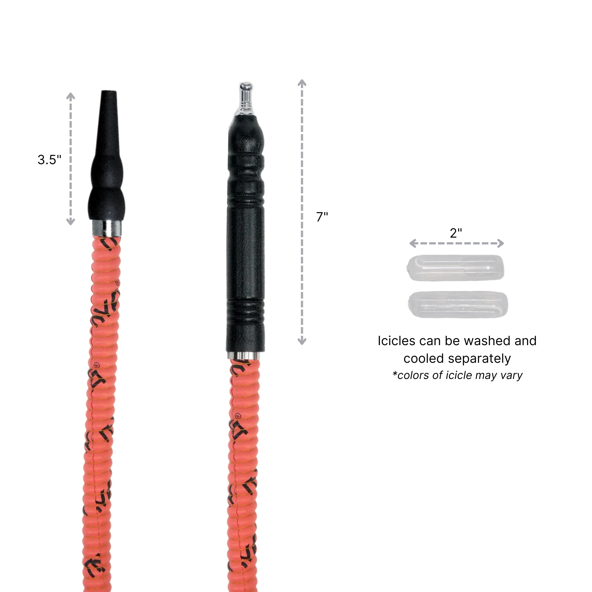 630 Pink Freeze Hookah Hose #color_pink