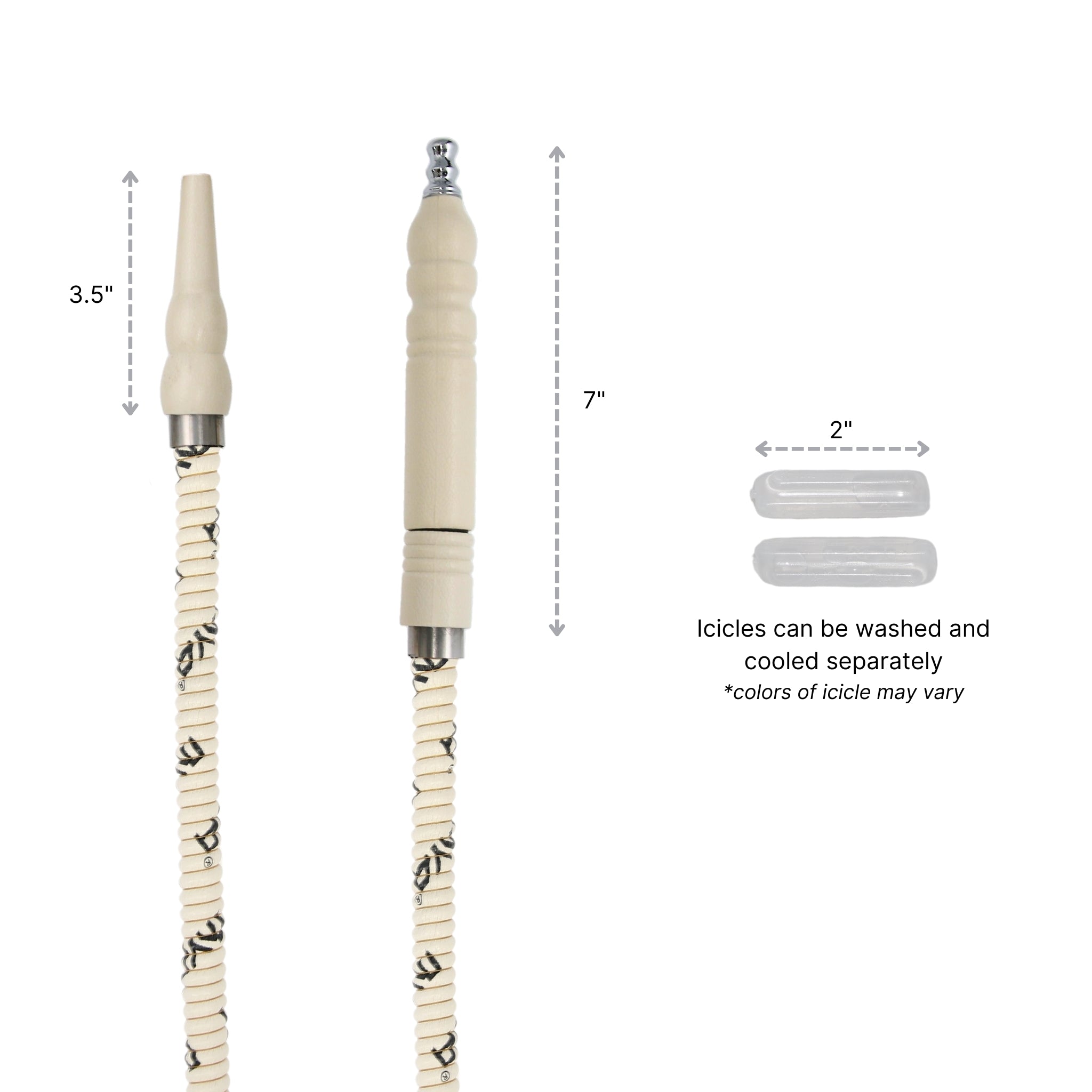 630 Off-White Freeze Hookah Hose #color_off-white