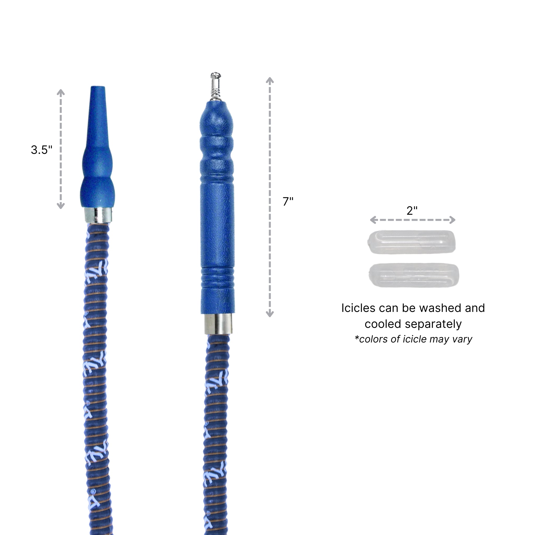 630 Light Blue Freeze Hookah Hose #color_light blue