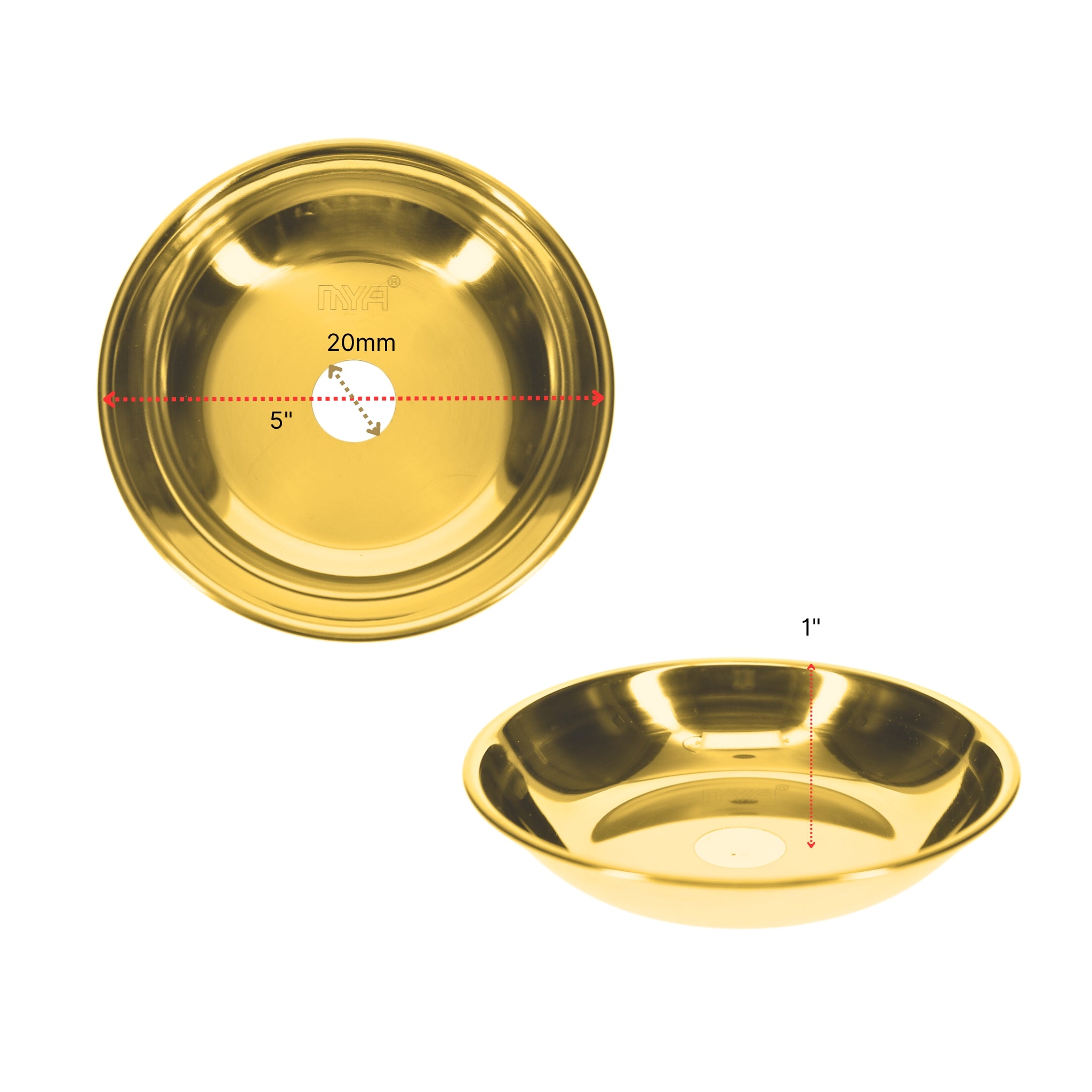 Small Chrome Hookah Plate #color_gold