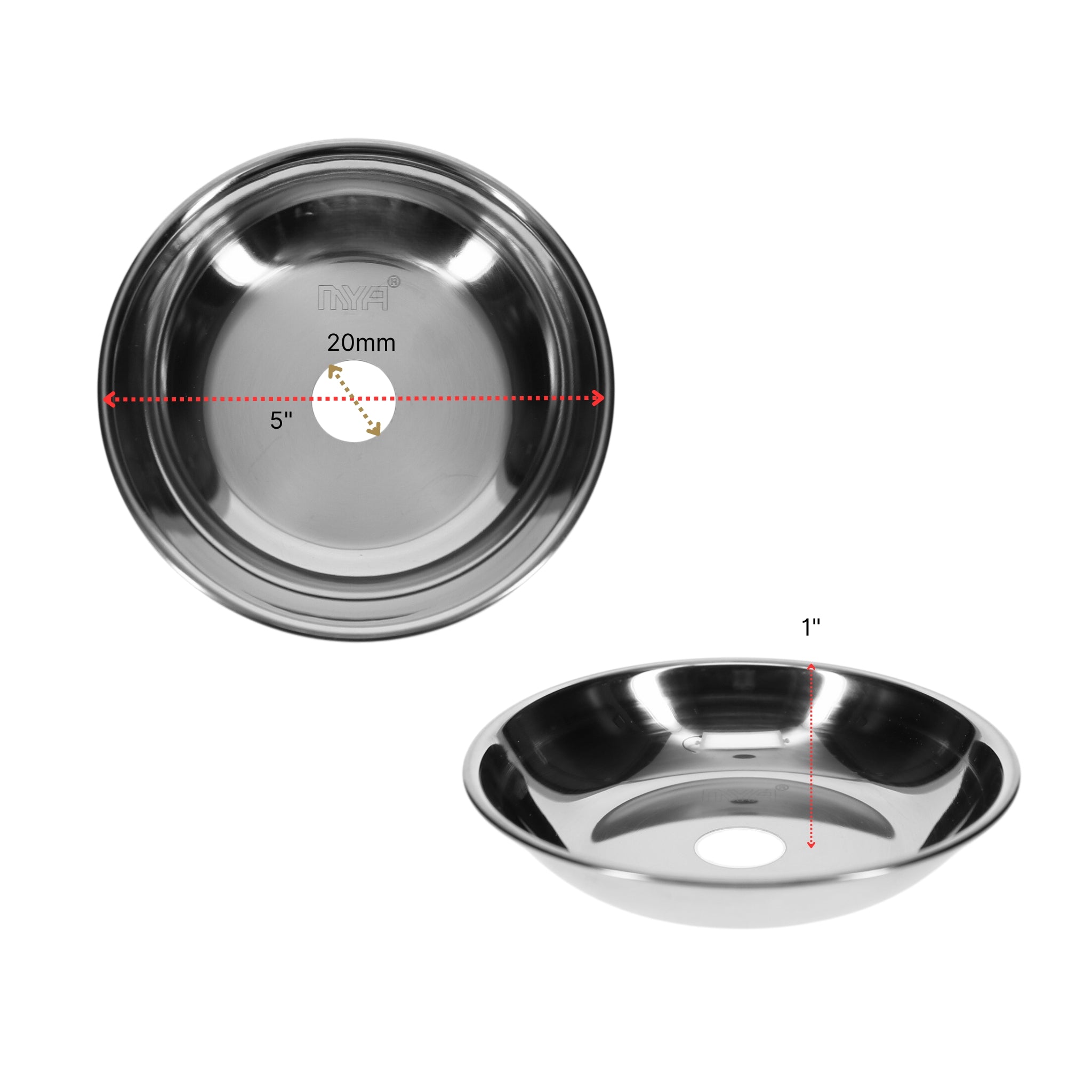 Small Chrome Hookah Plate #color_chrome