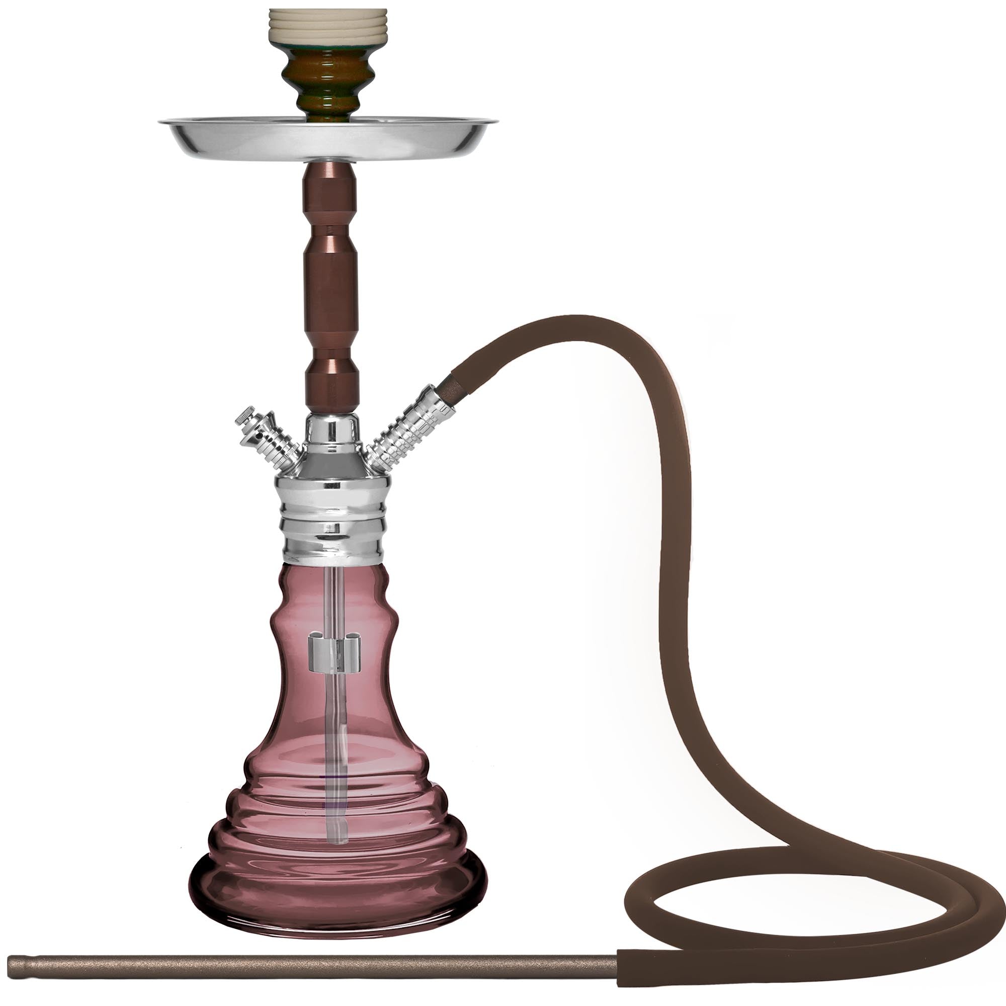 Brown and Light Purple BEYA 128DL Hookah #color_Brown/Light Purple