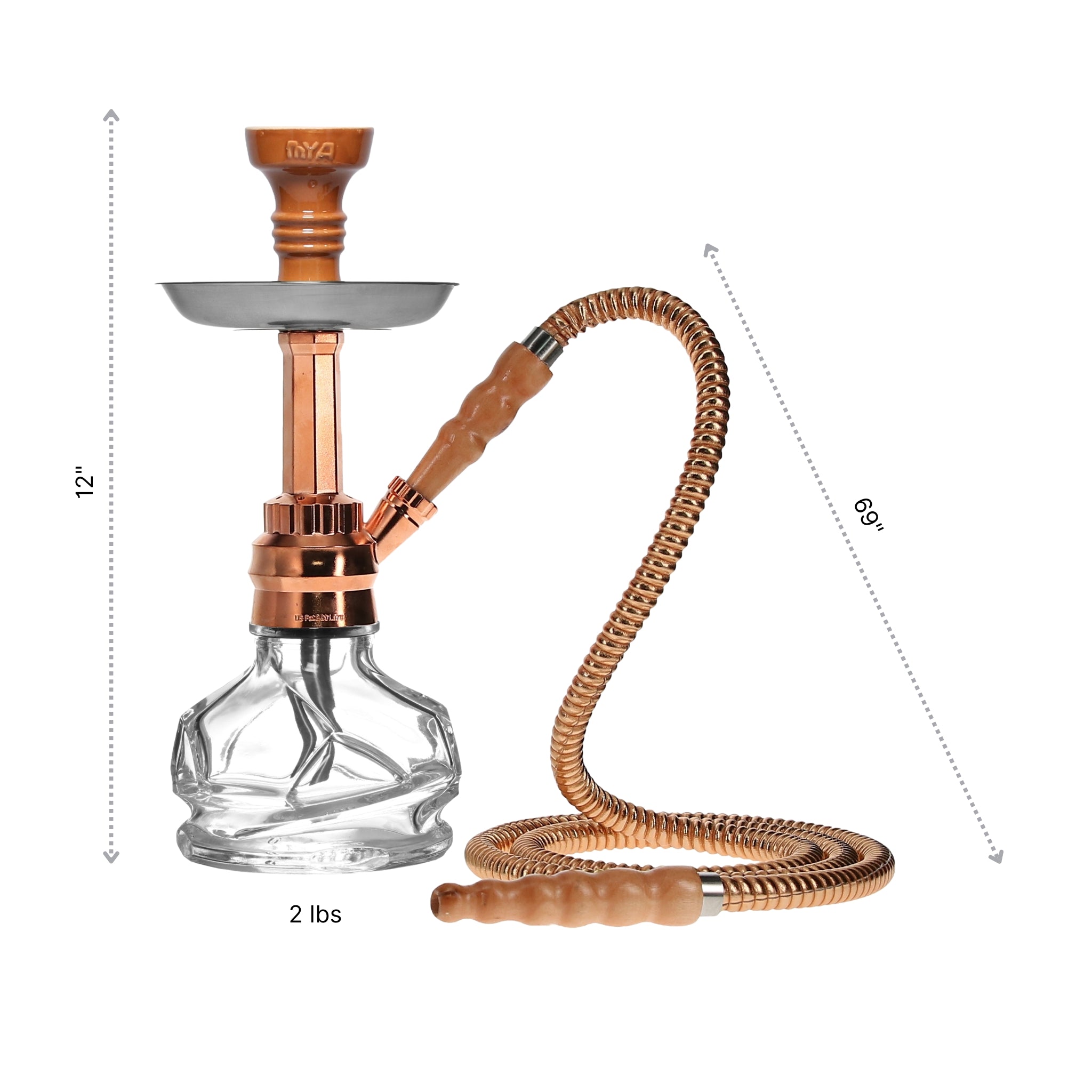 Rose Gold CHICO 251 Hookah #color_ROSE GOLD
