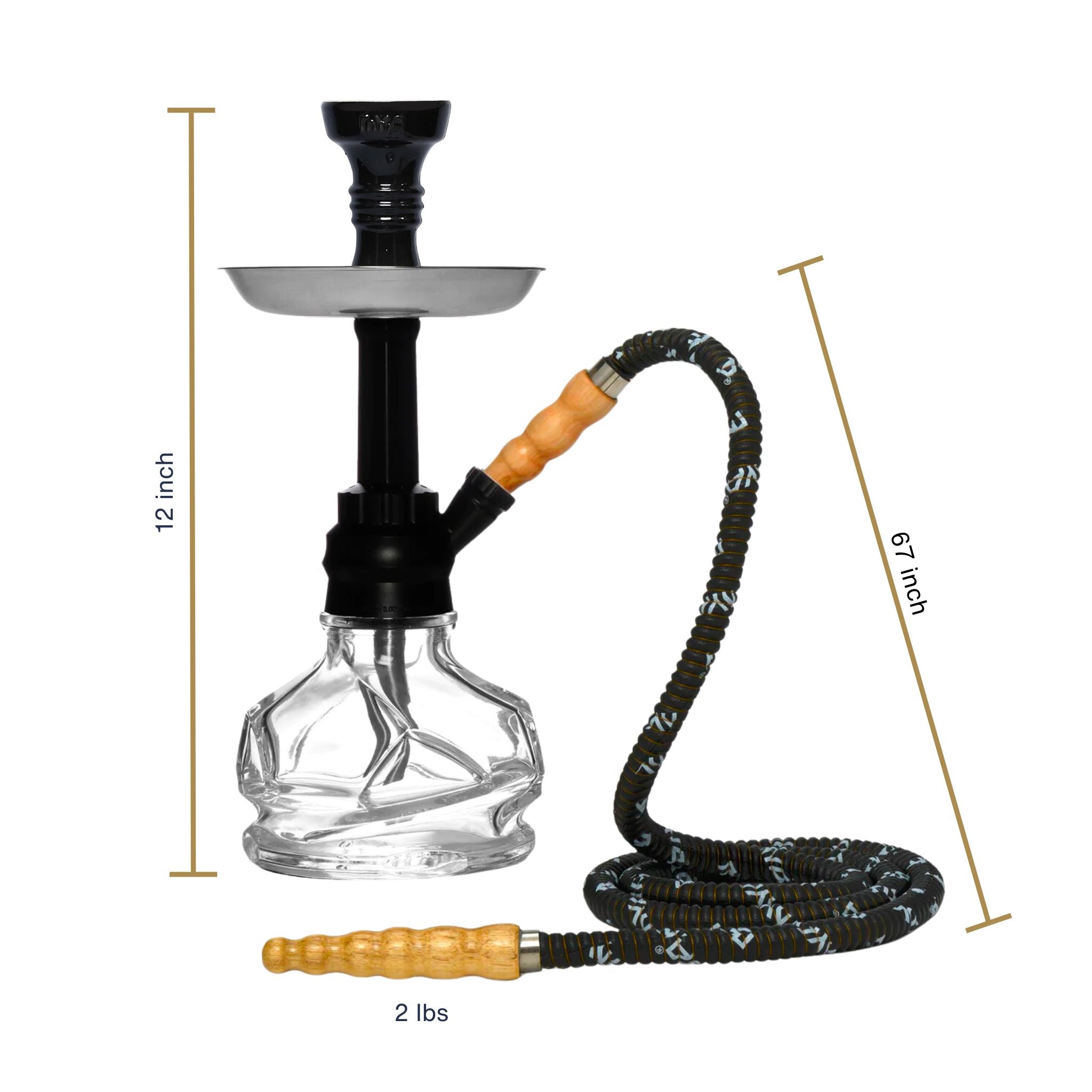 Black CHICO 251 Hookah #color_Black