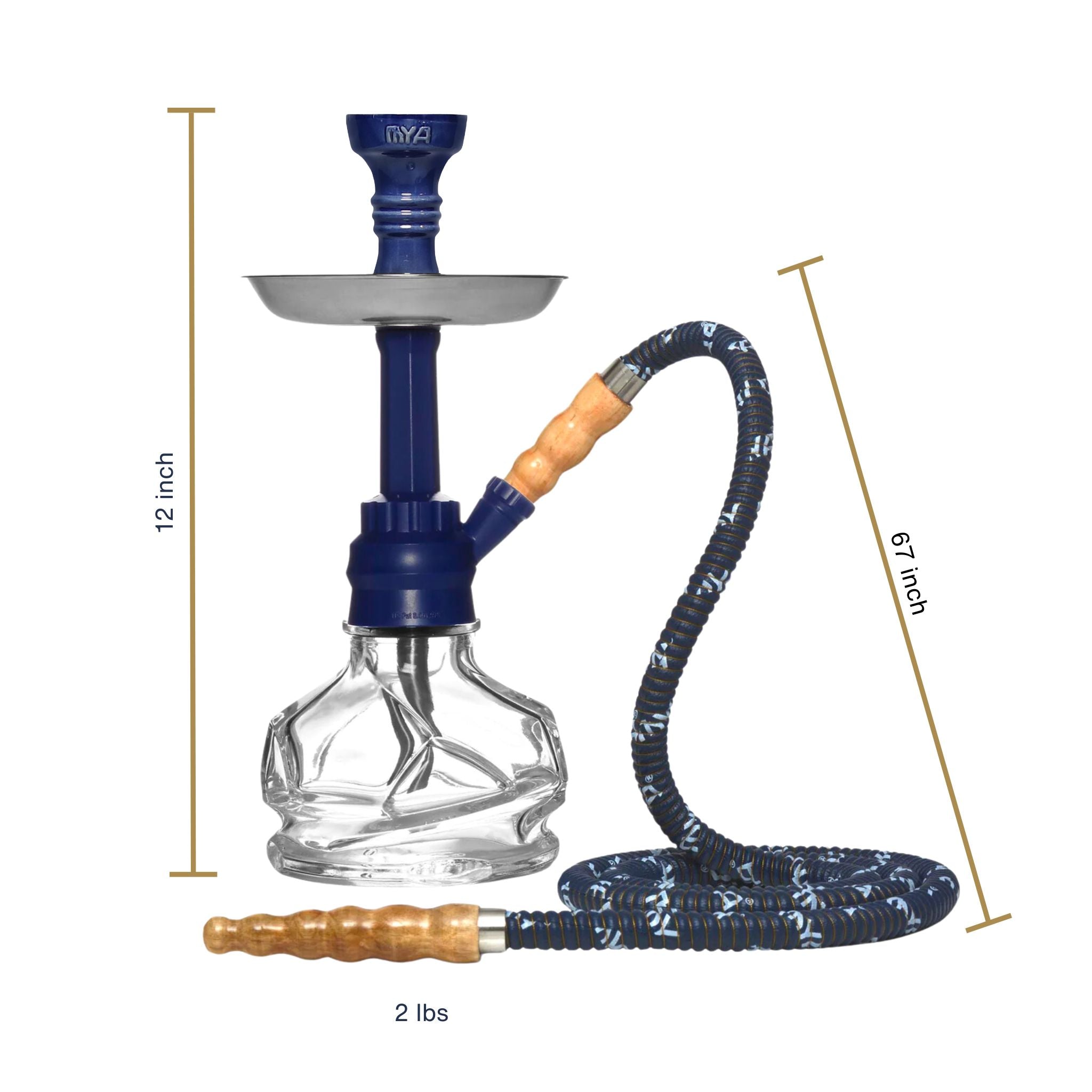 Dark Blue CHICO 251 Hookah #color_Dark Blue