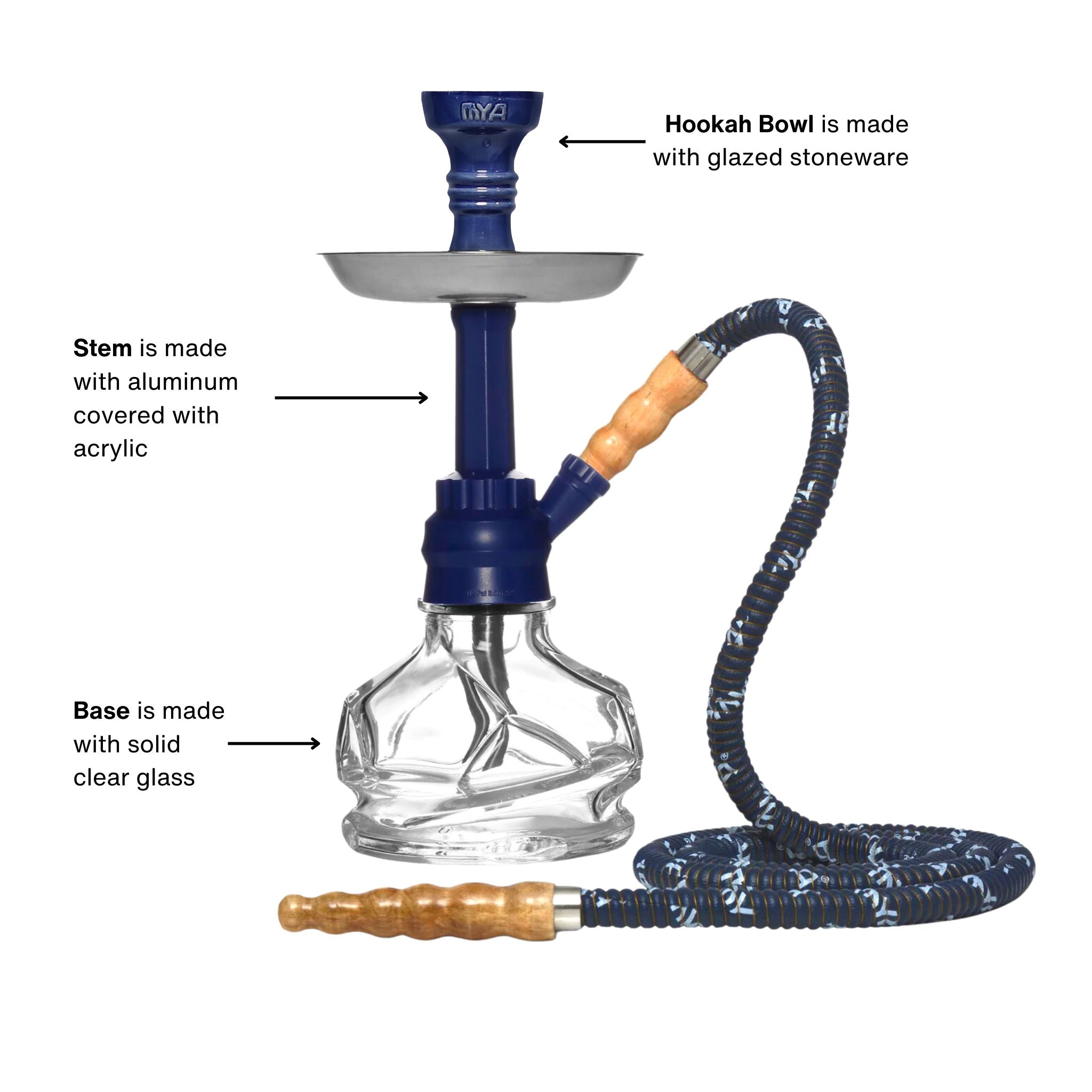 Dark Blue CHICO 251 Hookah #color_Dark Blue