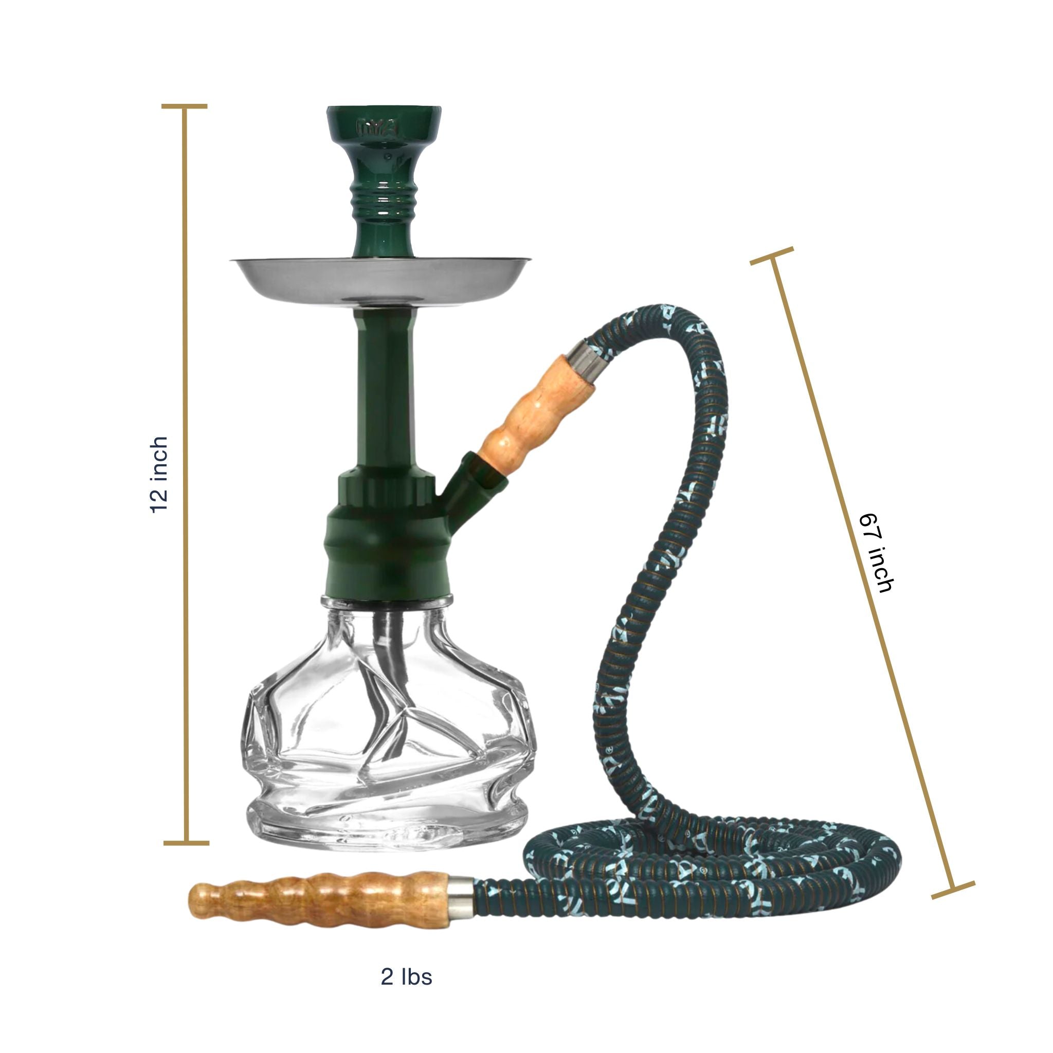 Dark Green CHICO 251 Hookah #color_Dark Green