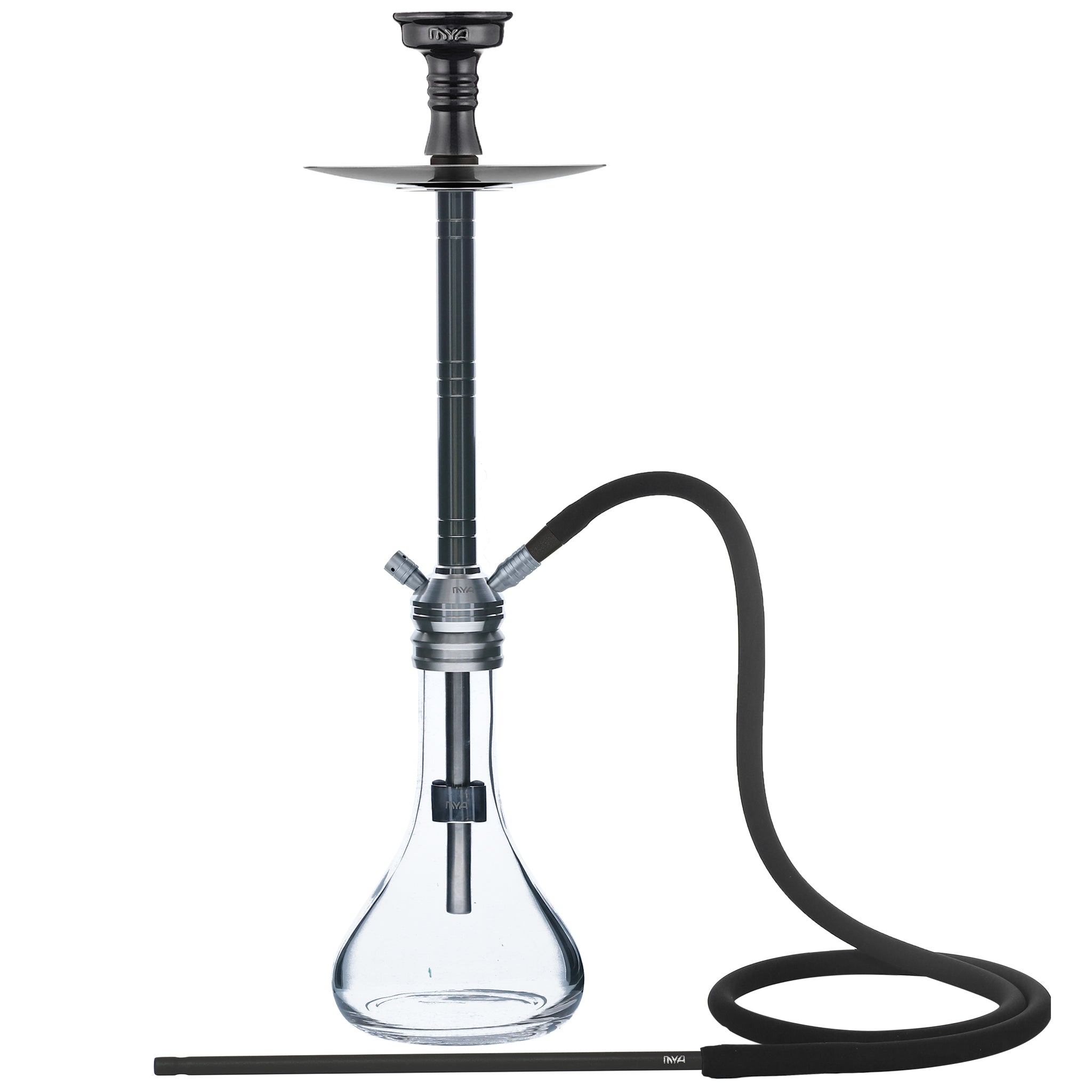 Clio 124XB Black pipe with Clear glass