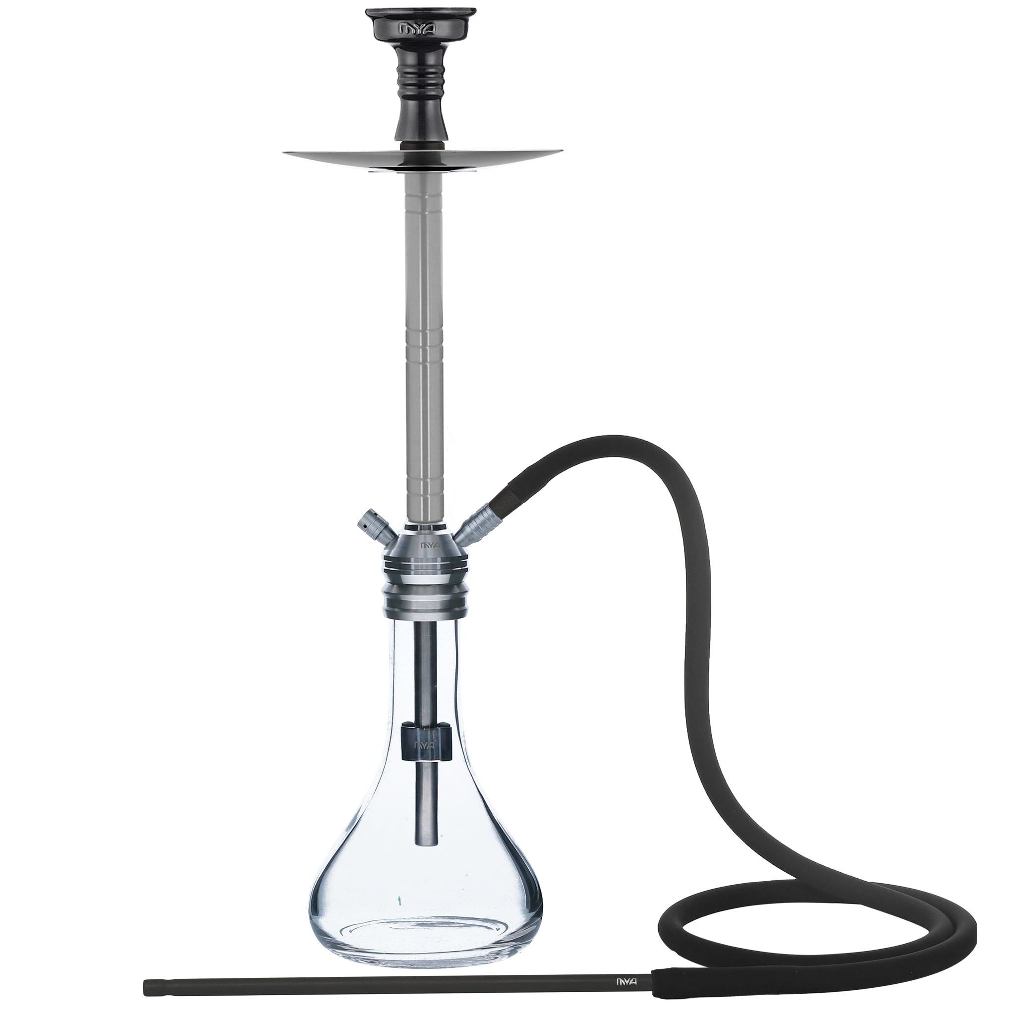 Clio 124XB Silver pipe with Clear glass