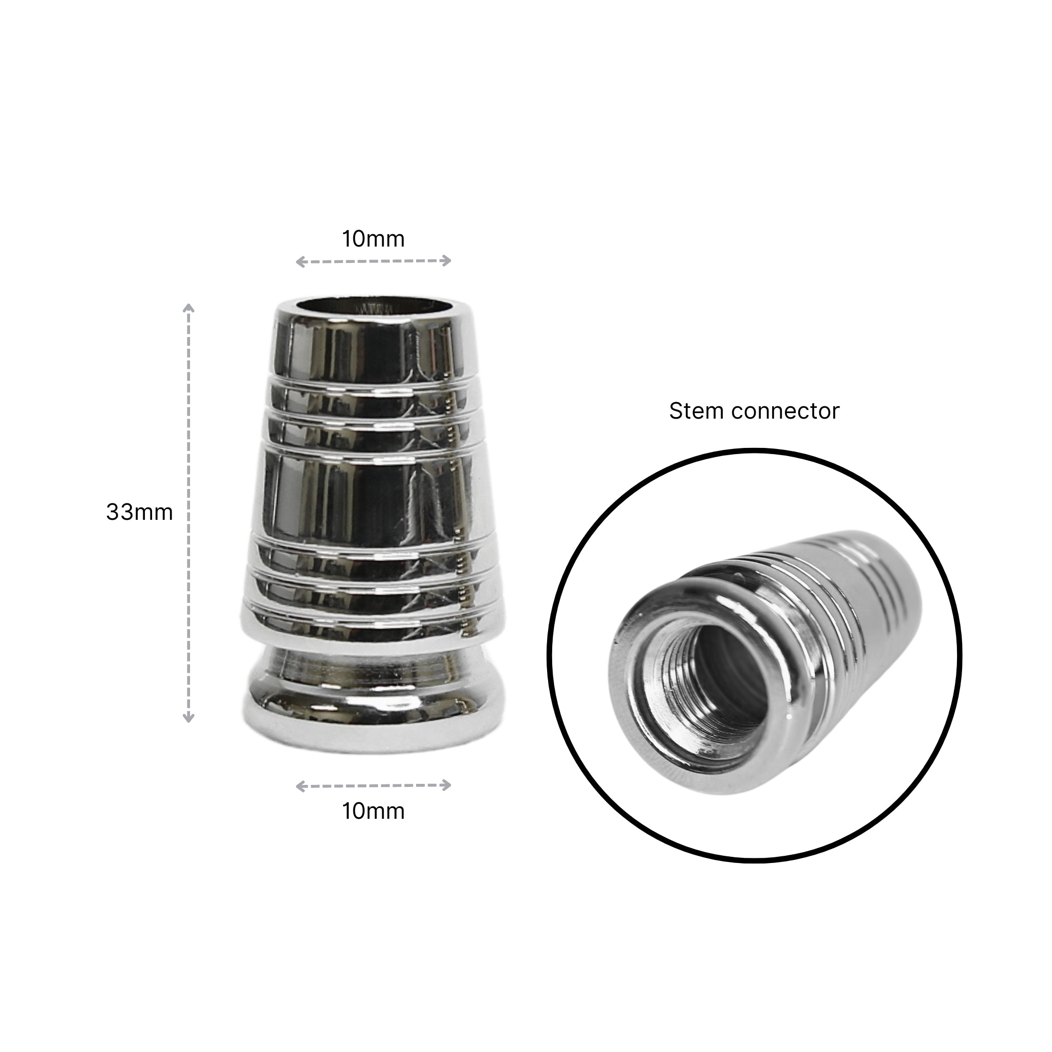 10MM Hookah Stem Head Converter #Color_Chrome #Size_10MM