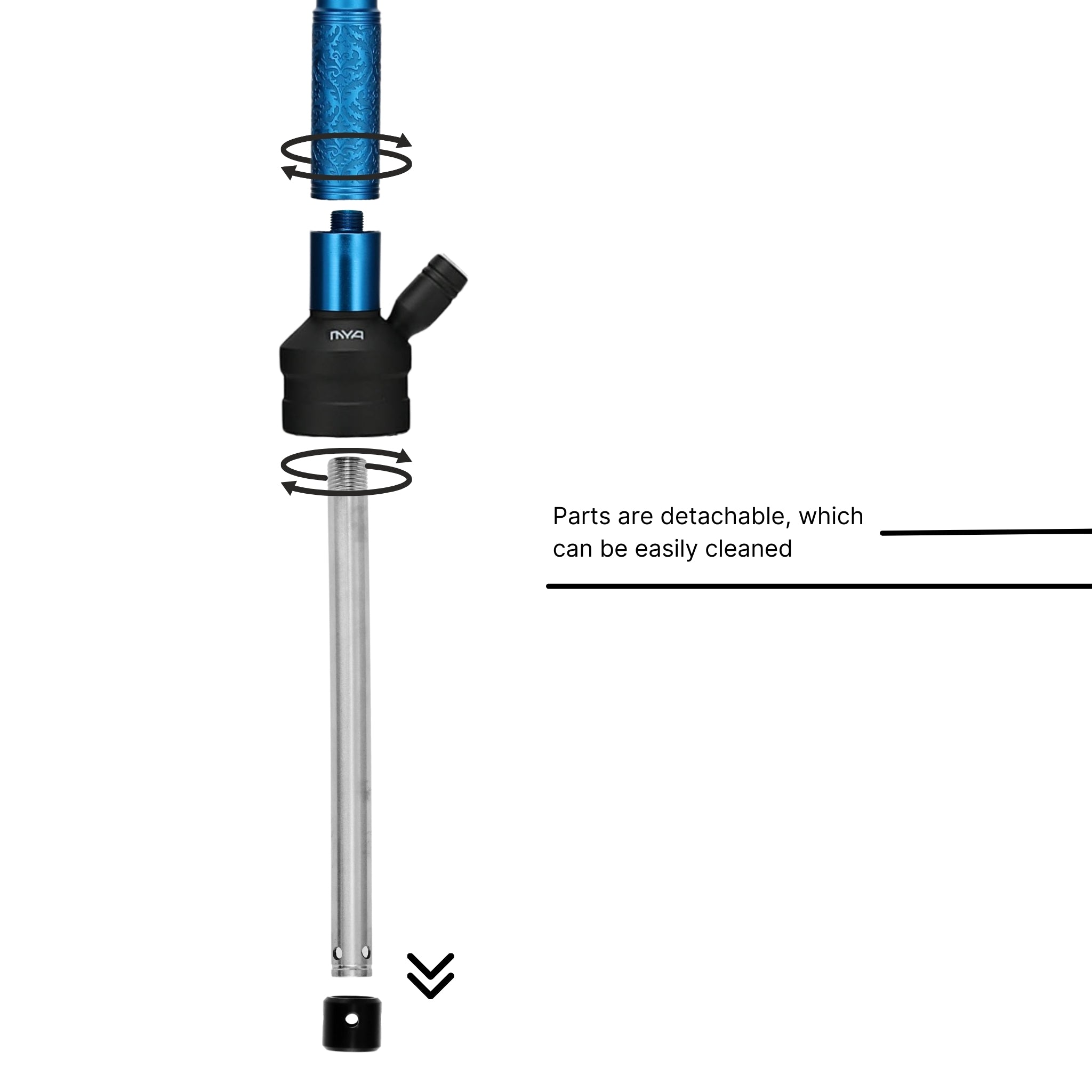 Dark Blue ORO-1A2 Hookah #color_Dark Blue