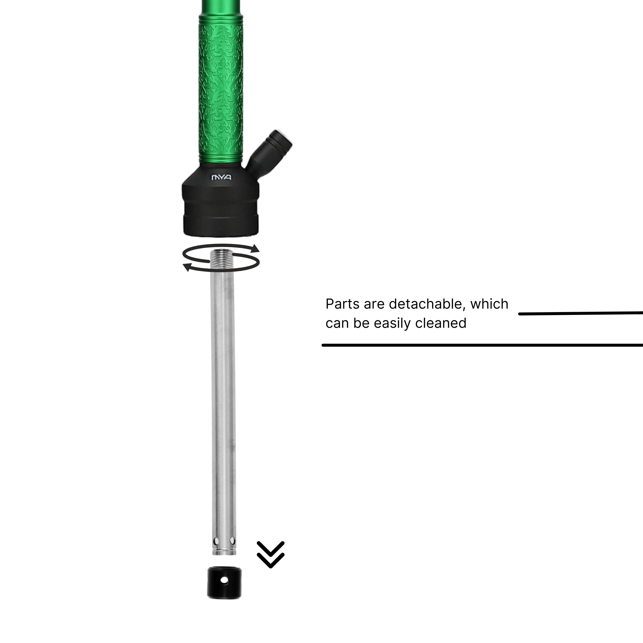 Dark Green ORO-MX-1A1 MYA Hookah #color_Dark Green