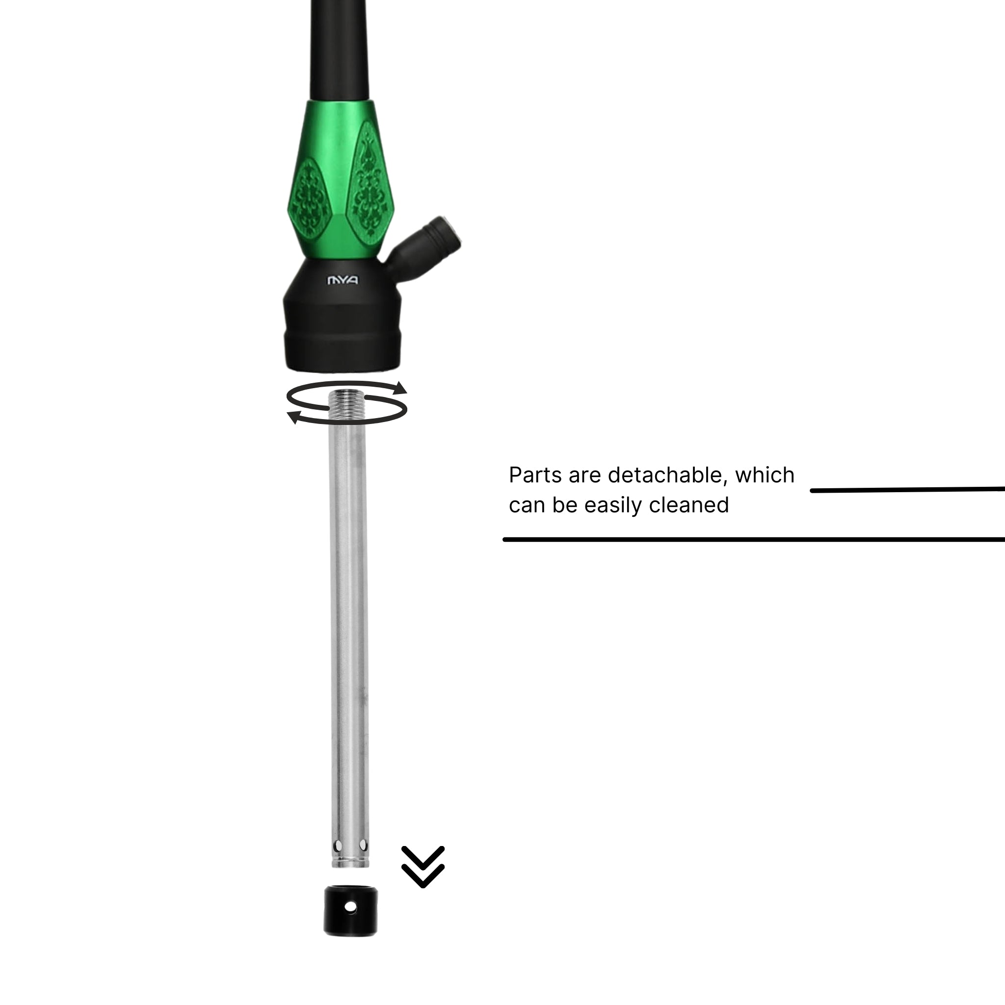 Dark Green ORO-MX-1A3 MYA Hookah #color_Dark Green