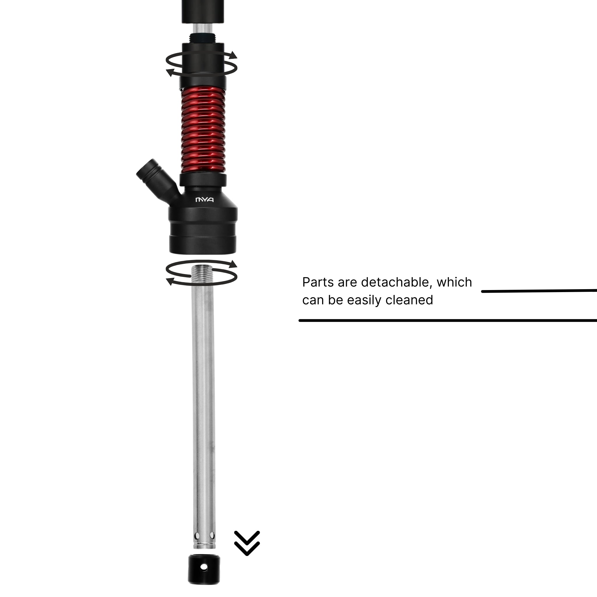 Red ORO-1A6 MYA Hookah #color_Red