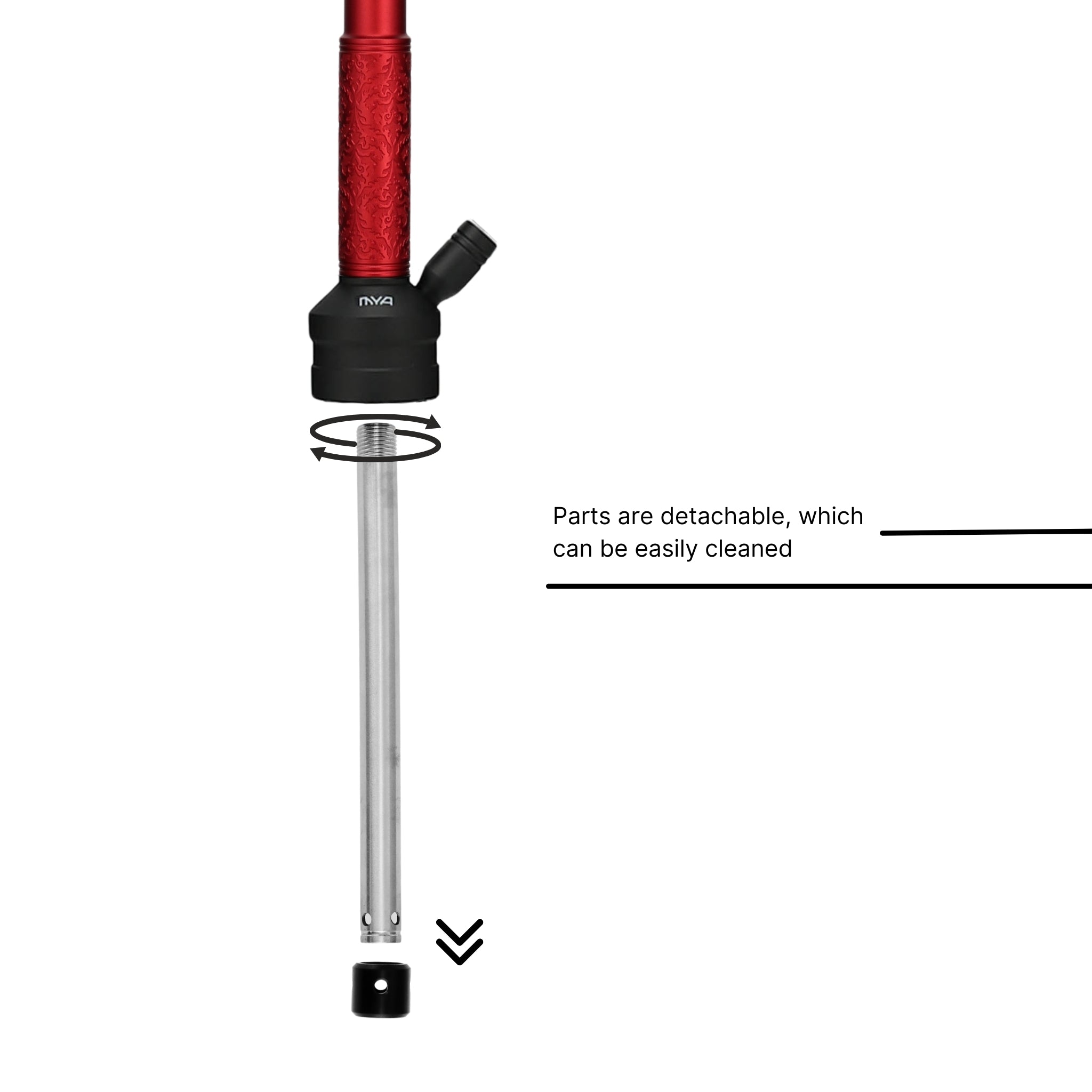 Red ORO-MX-1A1 MYA Hookah #color_Red