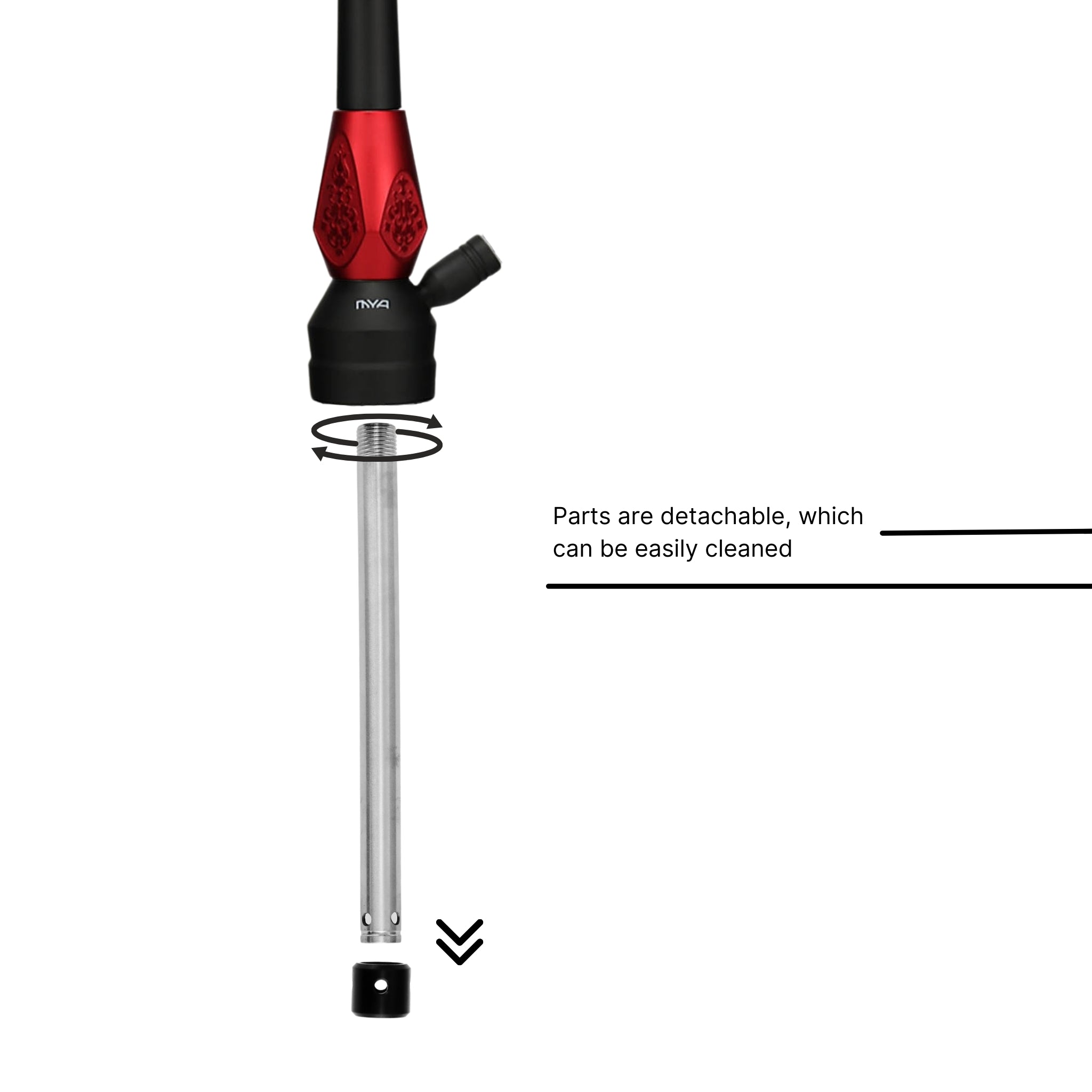 Red ORO-MX-1A3 MYA Hookah #color_Red