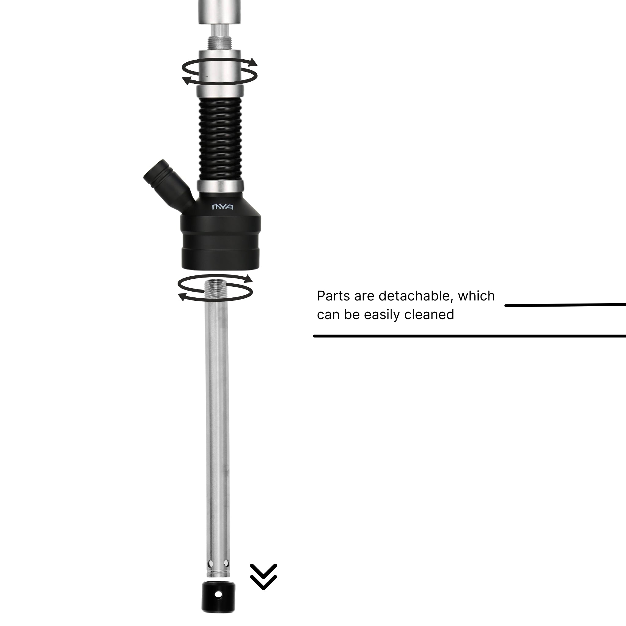 Silver ORO-1A6 MYA Hookah #color_Silver