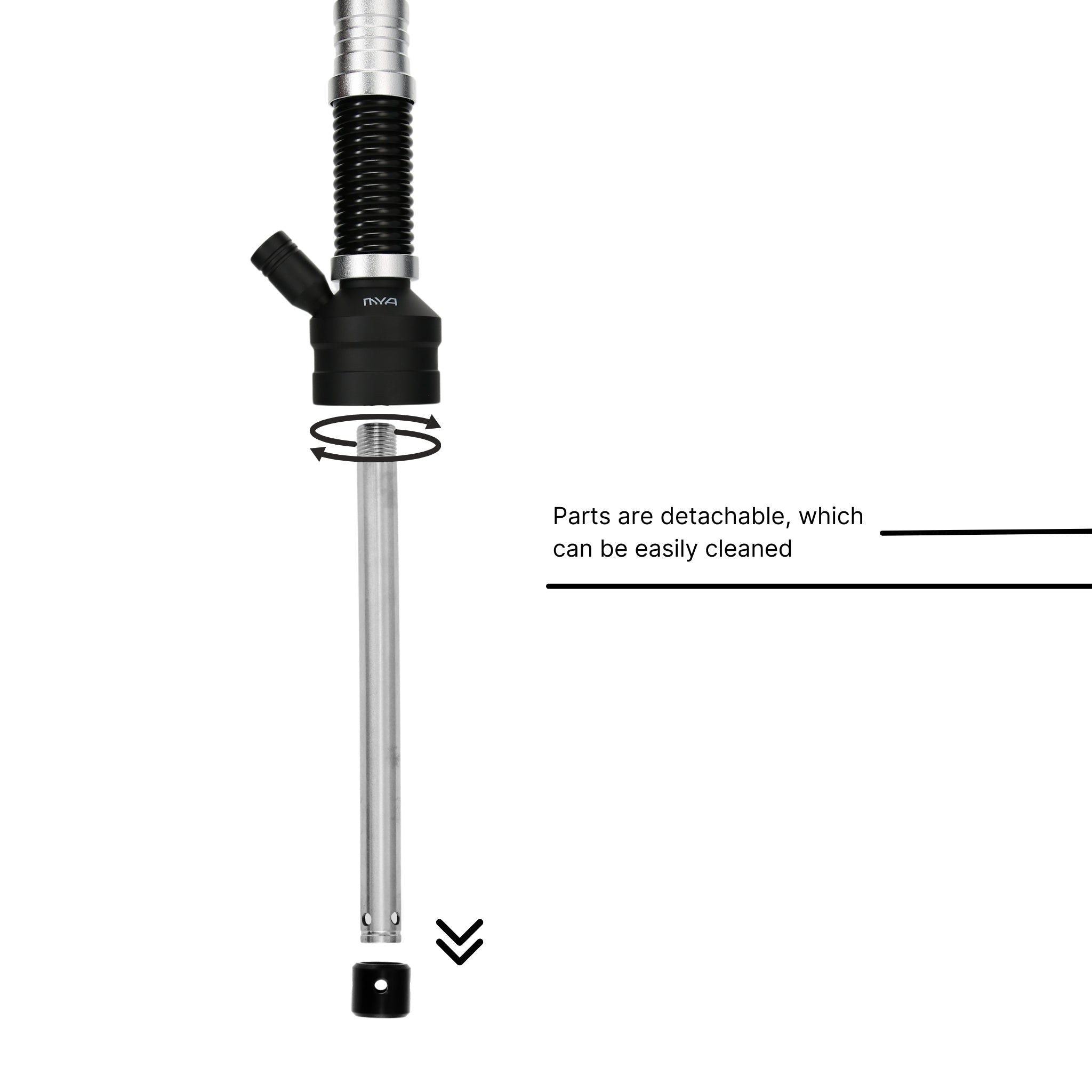 Silver ORO-MX-1A5 MYA Hookah #color_Silver