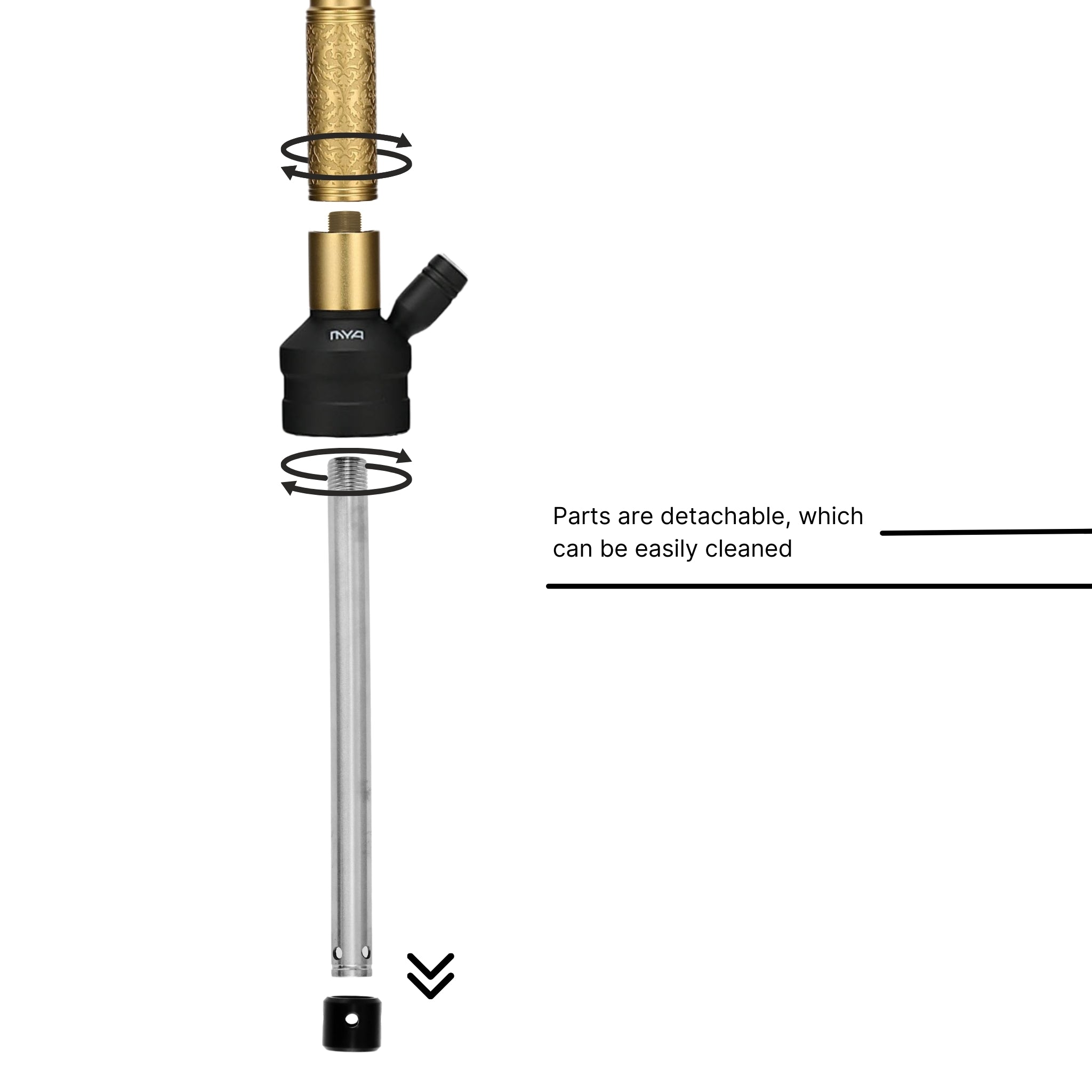 Yellow Bronze ORO-1A2 MYA Hookah #color_Yellow Bronze