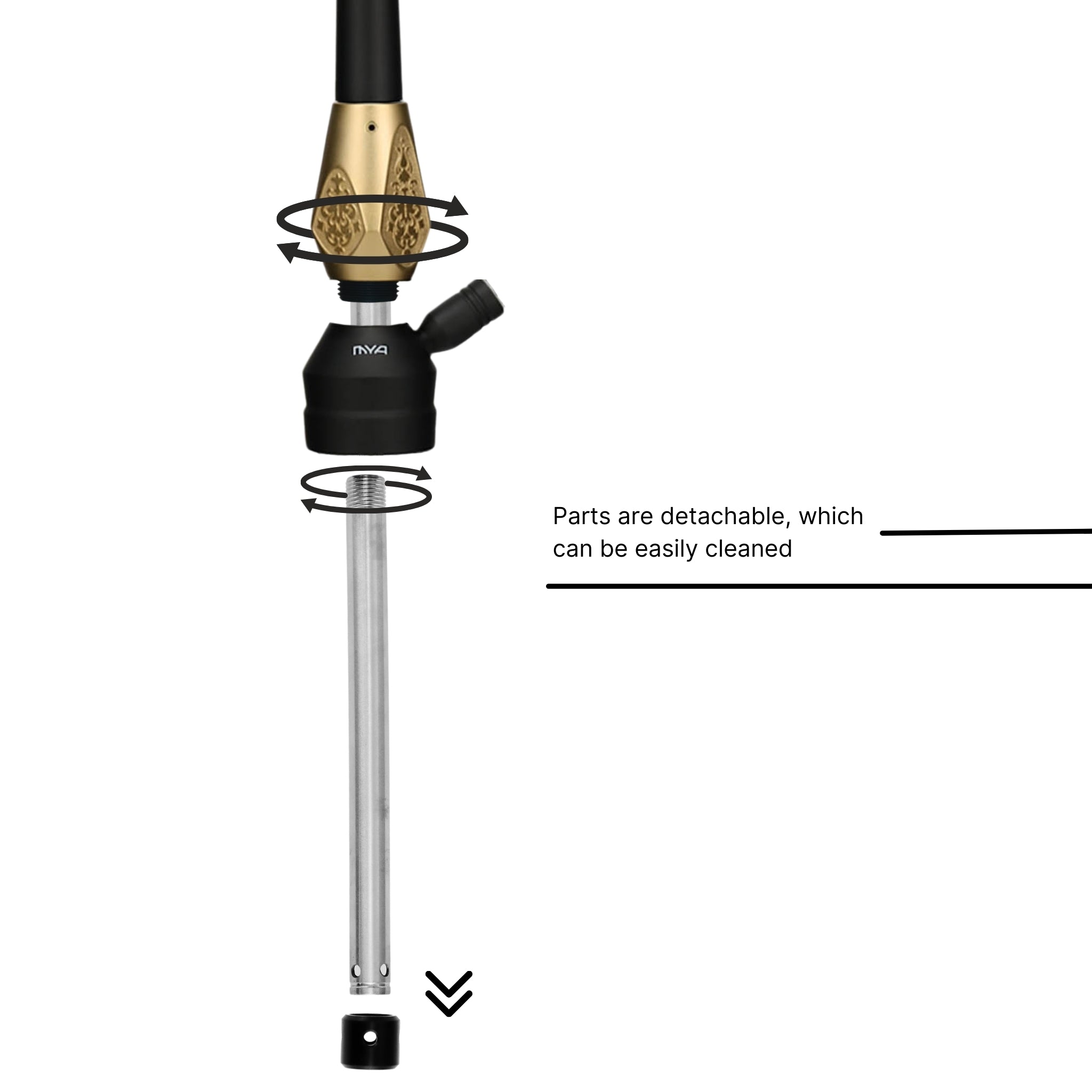 Yellow Bronze ORO-1A4 MYA Hookah #color_Yellow Bronze