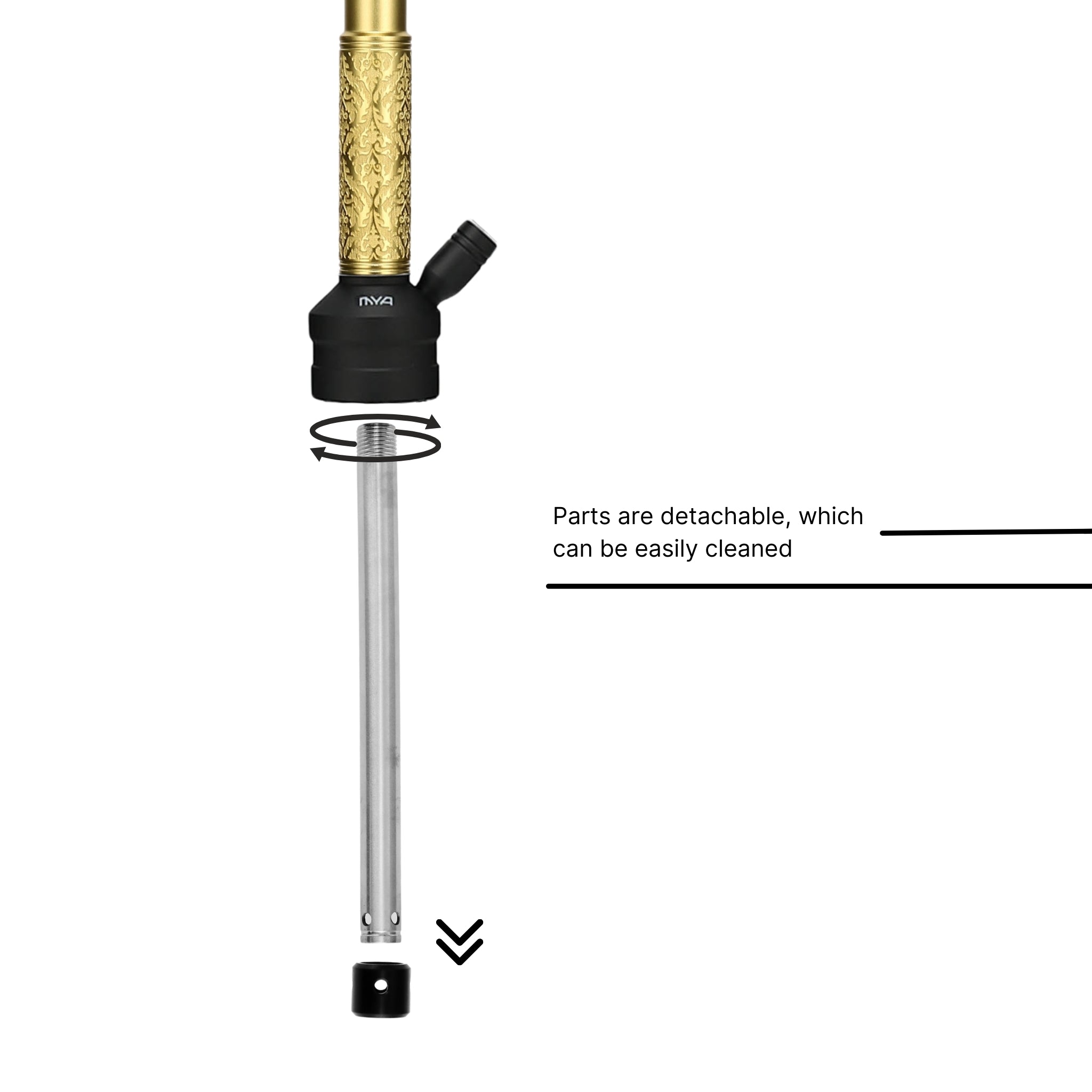 Yellow Bronze ORO-MX-1A1 MYA Hookah #color_Yellow Bronze