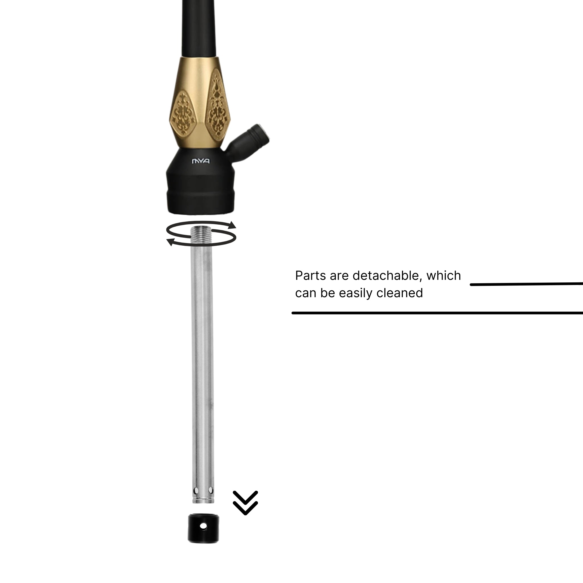 Yellow Bronze ORO-MX-1A3 MYA Hookah #color_Yellow Bronze