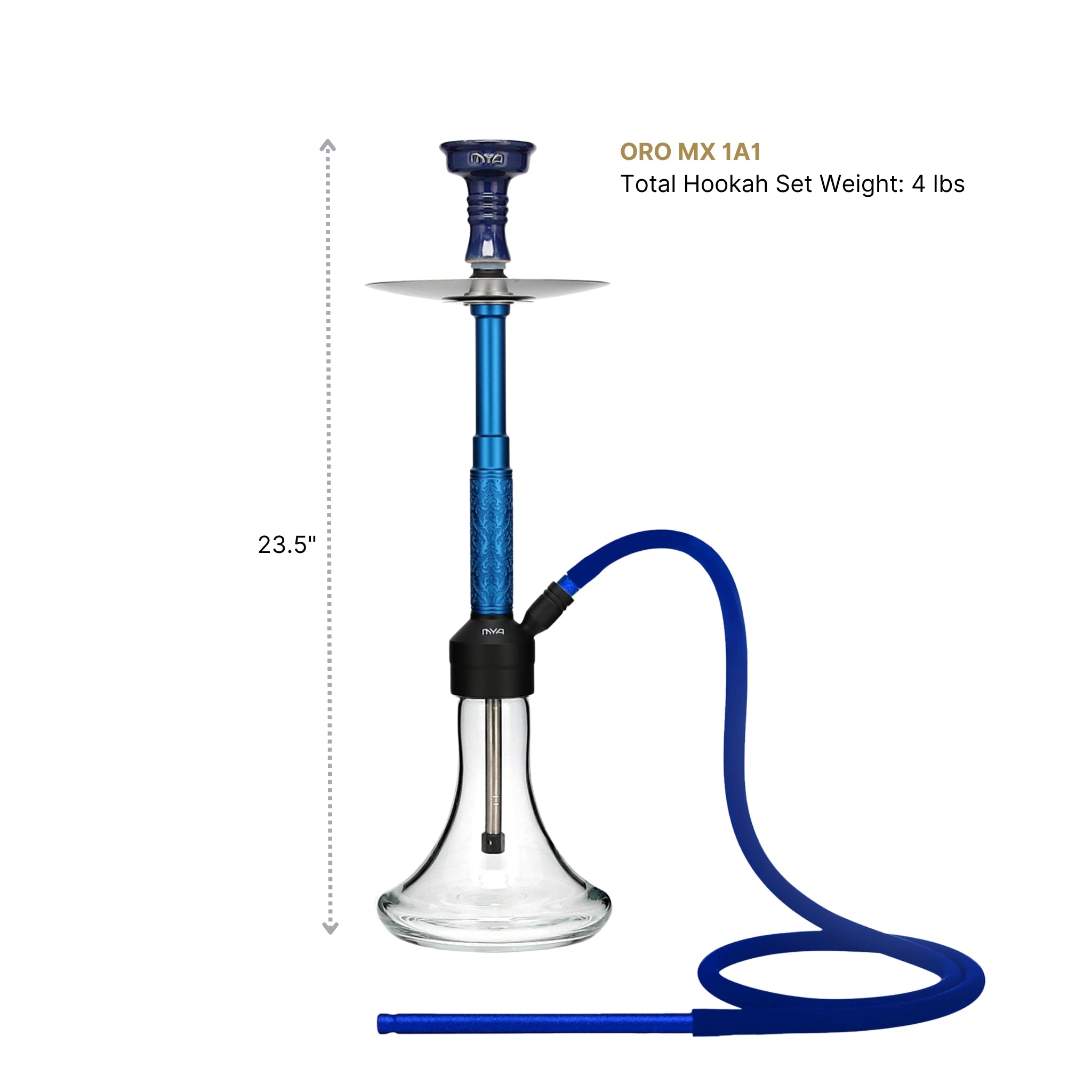 Dark Blue ORO-MX-1A1 MYA Hookah #color_Dark Blue