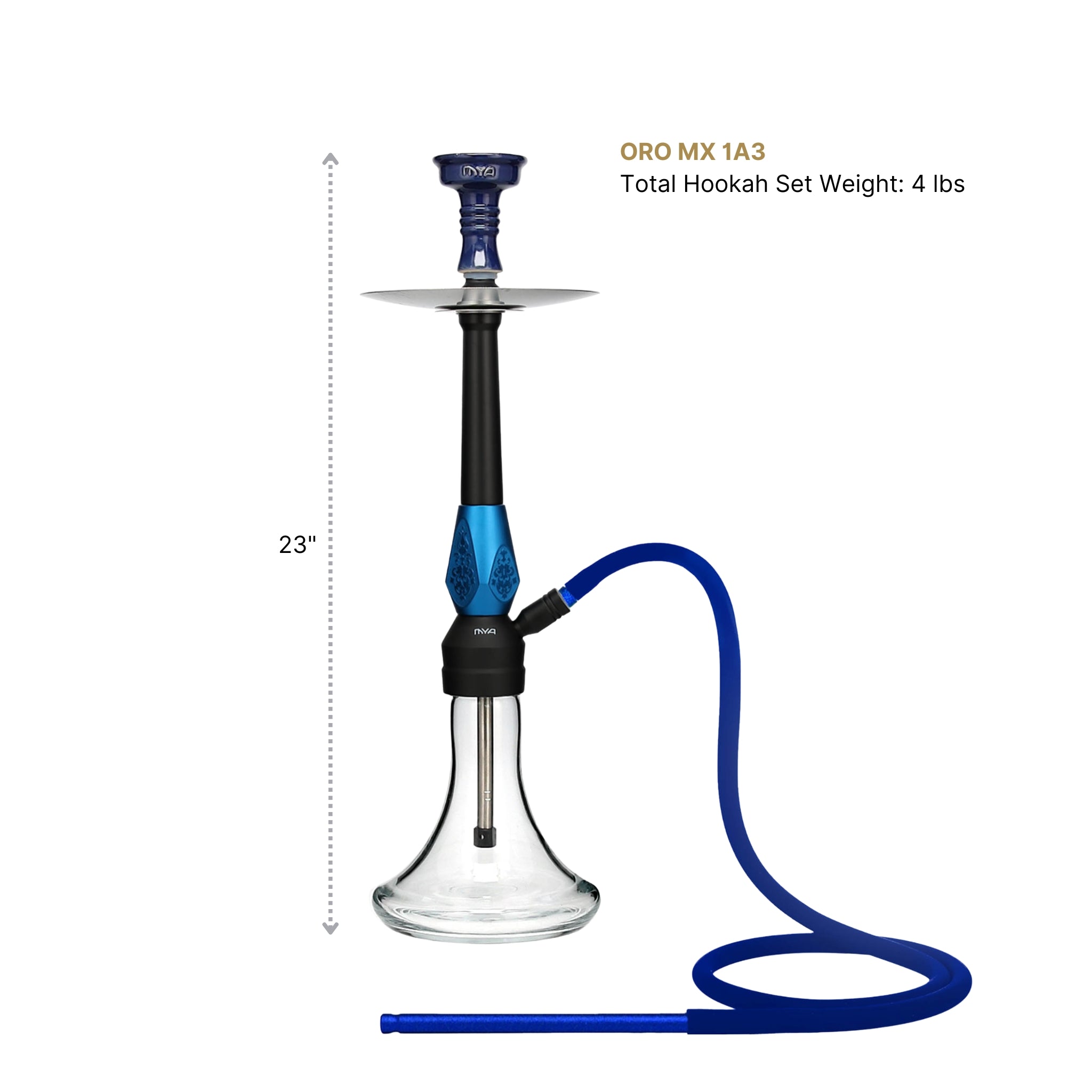 Dark Blue ORO-MX-1A3 MYA Hookah #color_Dark Blue