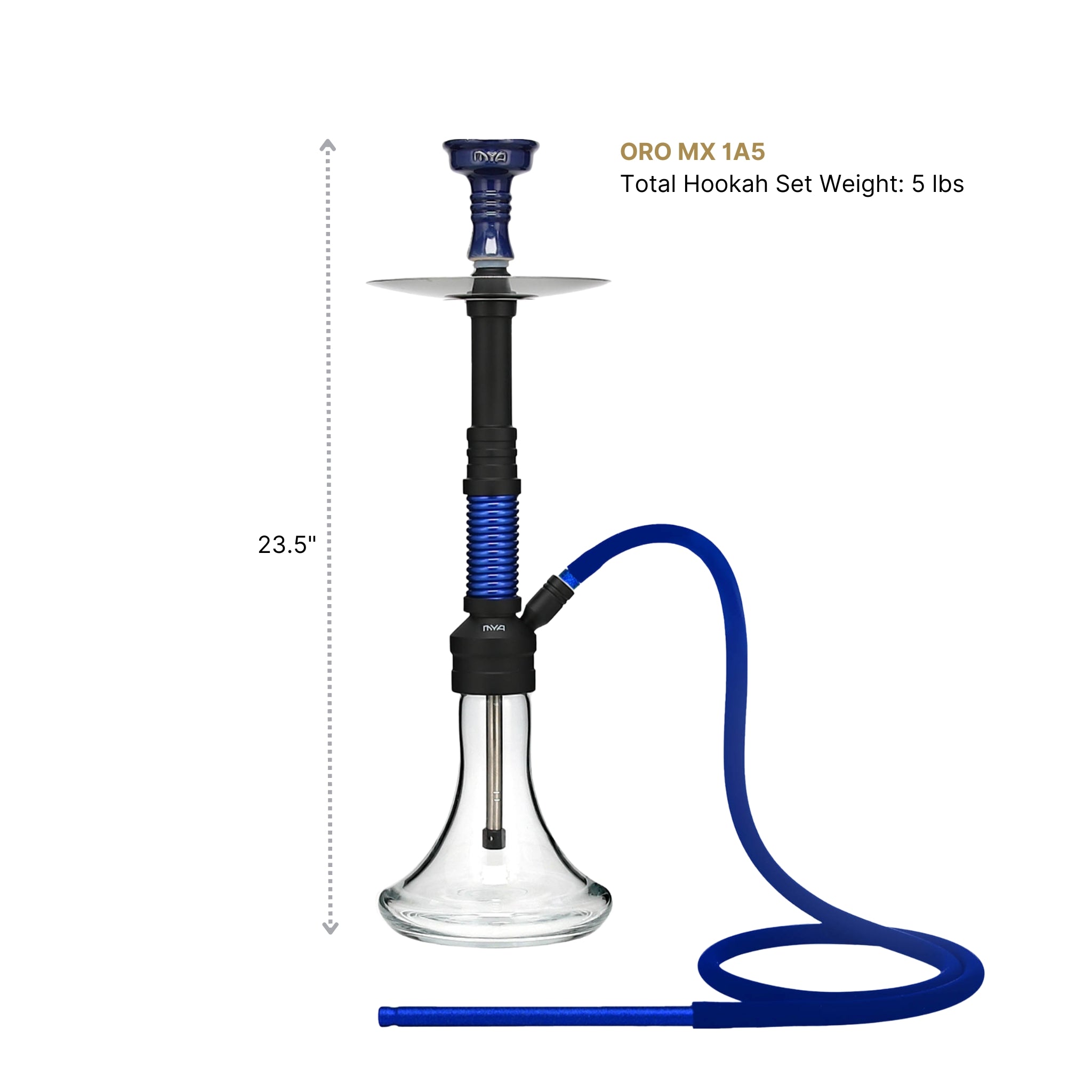 Dark Blue ORO-MX-1A5 MYA Hookah #color_Dark Blue