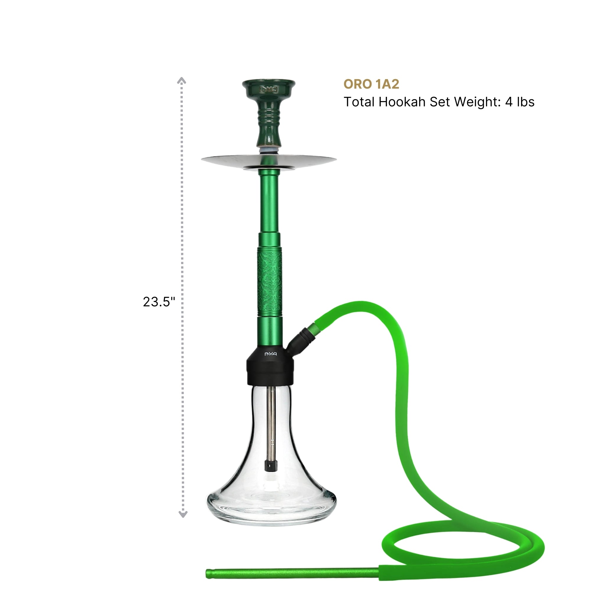 Dark Green ORO-1A2 MYA Hookah #color_Dark Green