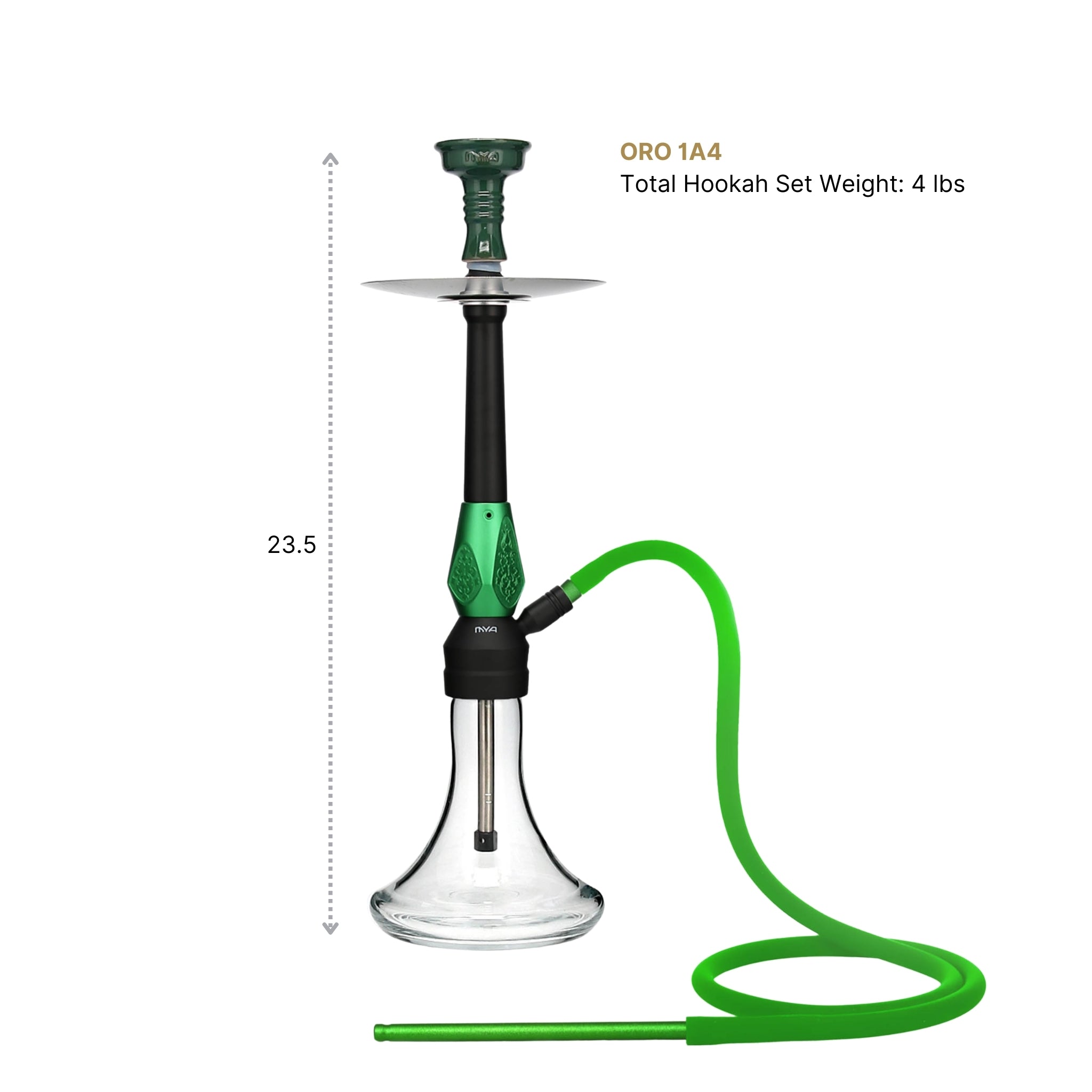 Dark Green ORO-1A4 MYA Hookah #color_Dark Green