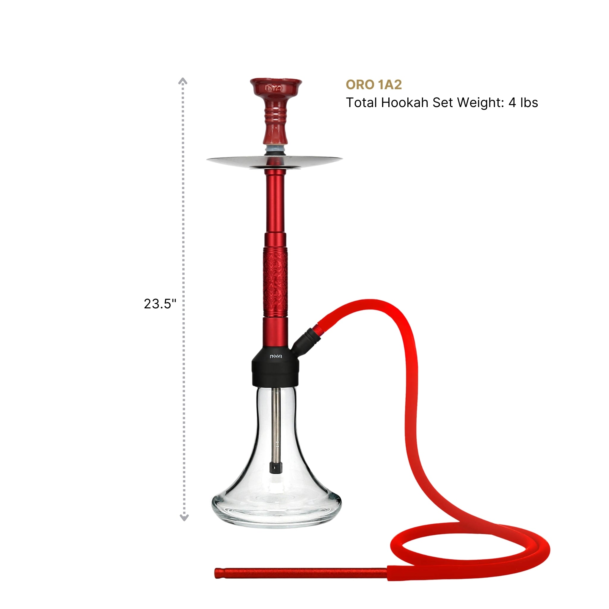 Red ORO-1A2 MYA Hookah #color_Red