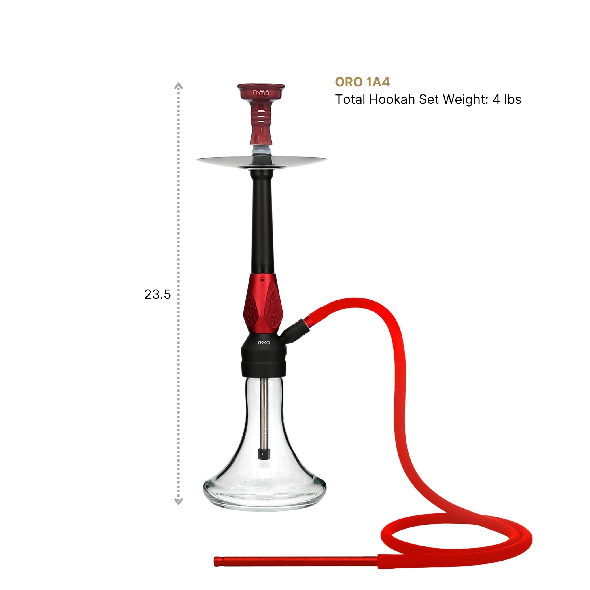 Red ORO-1A4 MYA Hookah #color_Red