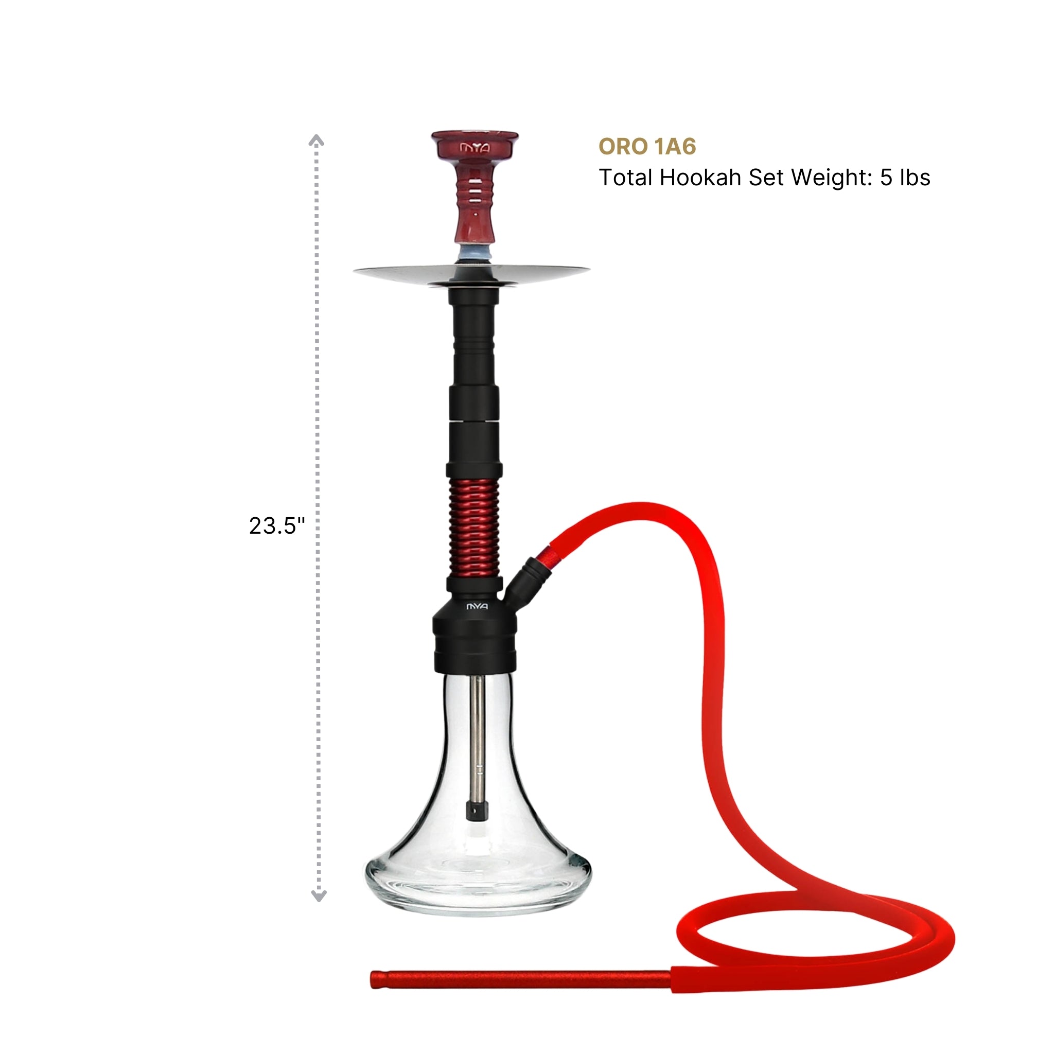 Red ORO-1A6 MYA Hookah #color_Red