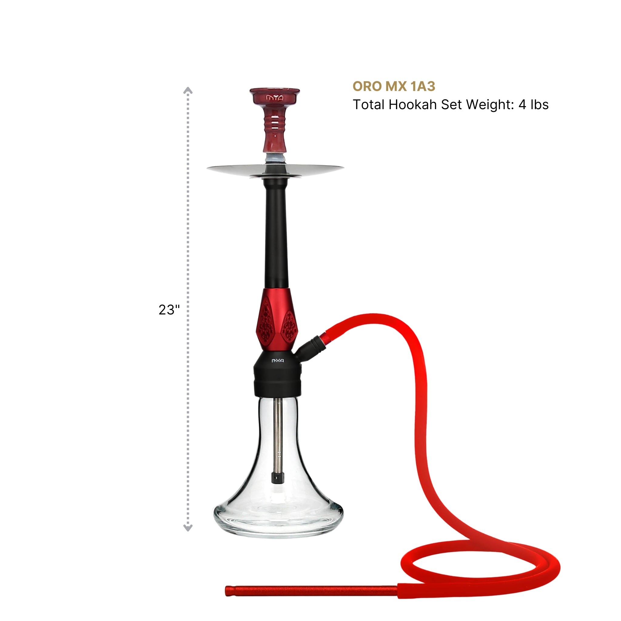 Red ORO-MX-1A3 MYA Hookah #color_Red