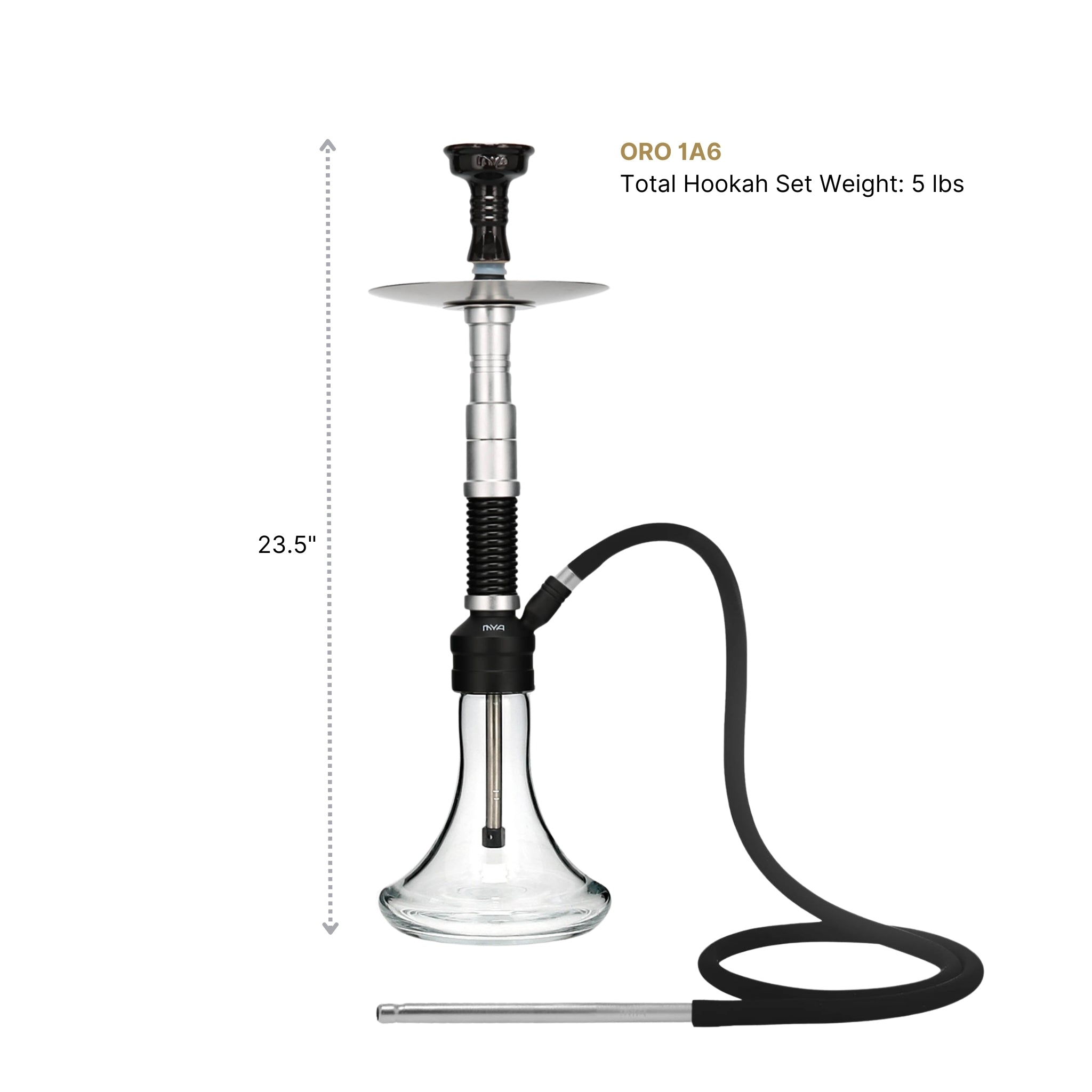 Silver ORO-1A6 MYA Hookah #color_Silver