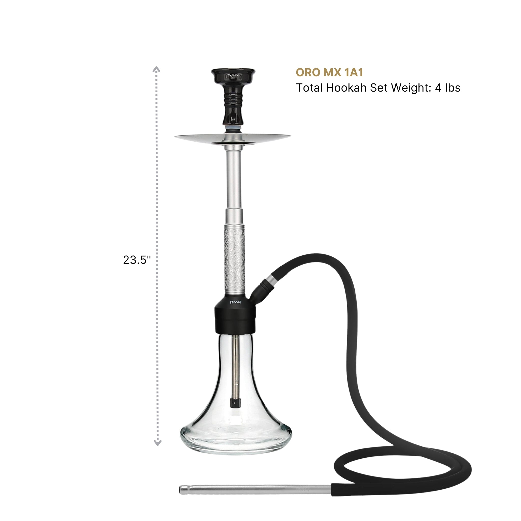 Silver ORO-MX-1A1 MYA Hookah #color_Silver