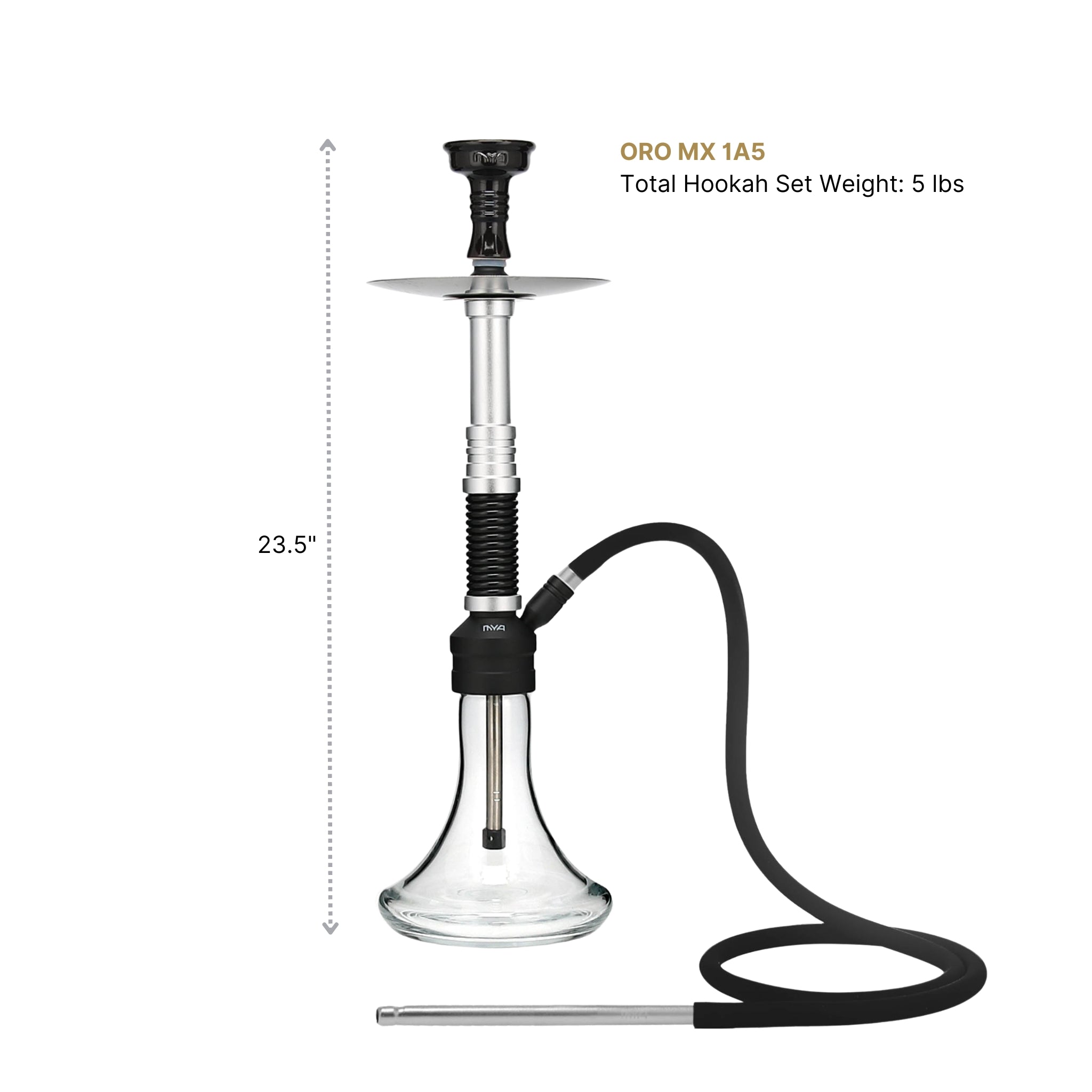 Silver ORO-MX-1A5 MYA Hookah #color_Silver