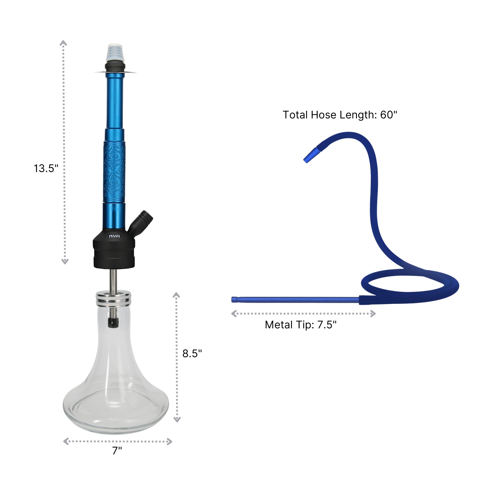 Dark Blue ORO-1A2 Hookah #color_Dark Blue