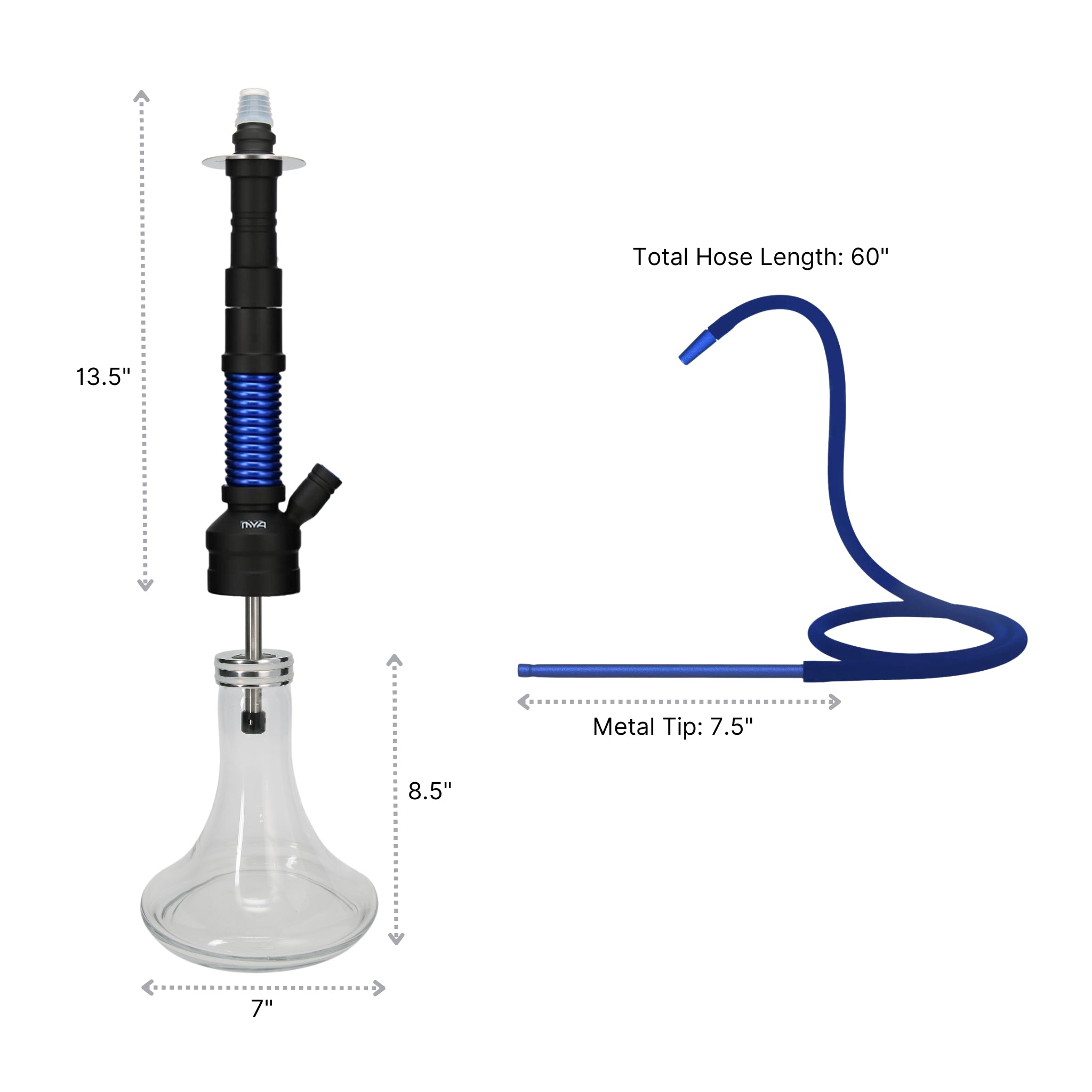 Dark Blue ORO-1A6 Hookah #color_Dark Blue