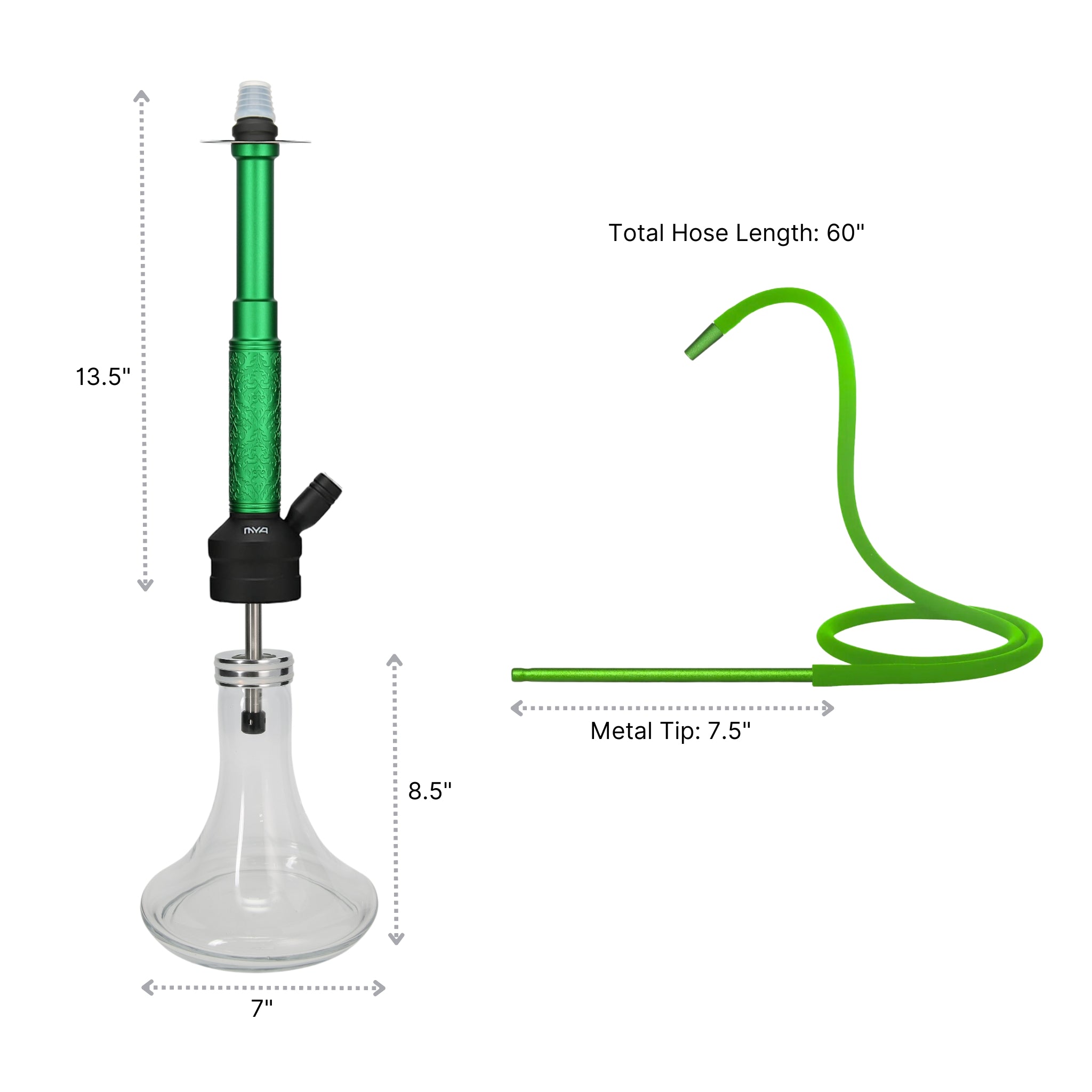 Dark Green ORO-MX-1A1 MYA Hookah #color_Dark Green