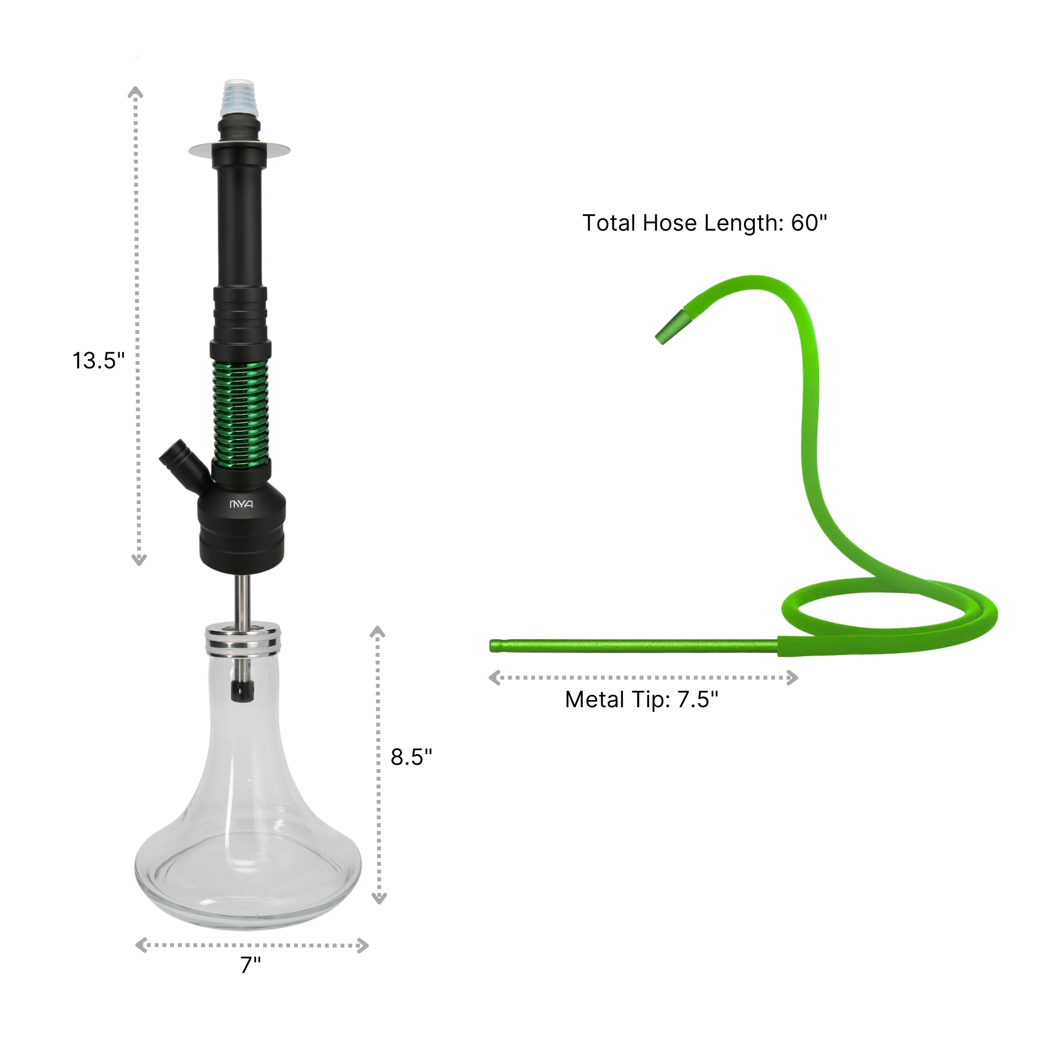Dark Green ORO-MX-1A5 MYA Hookah #color_Dark Green
