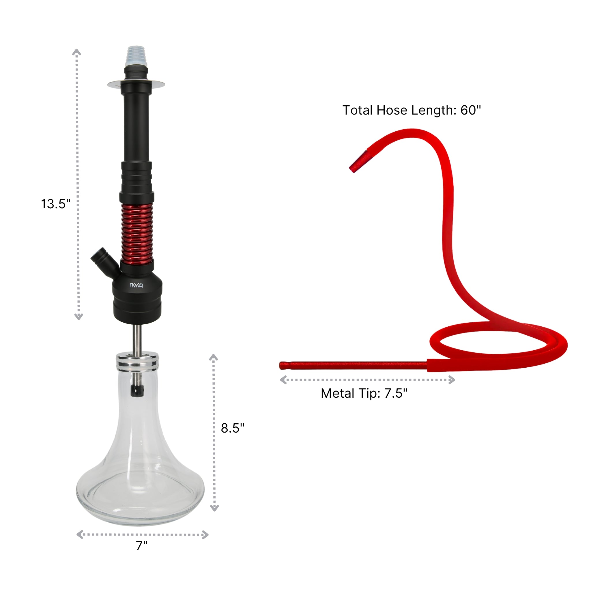 Red ORO-MX-1A5 MYA Hookah #color_Red