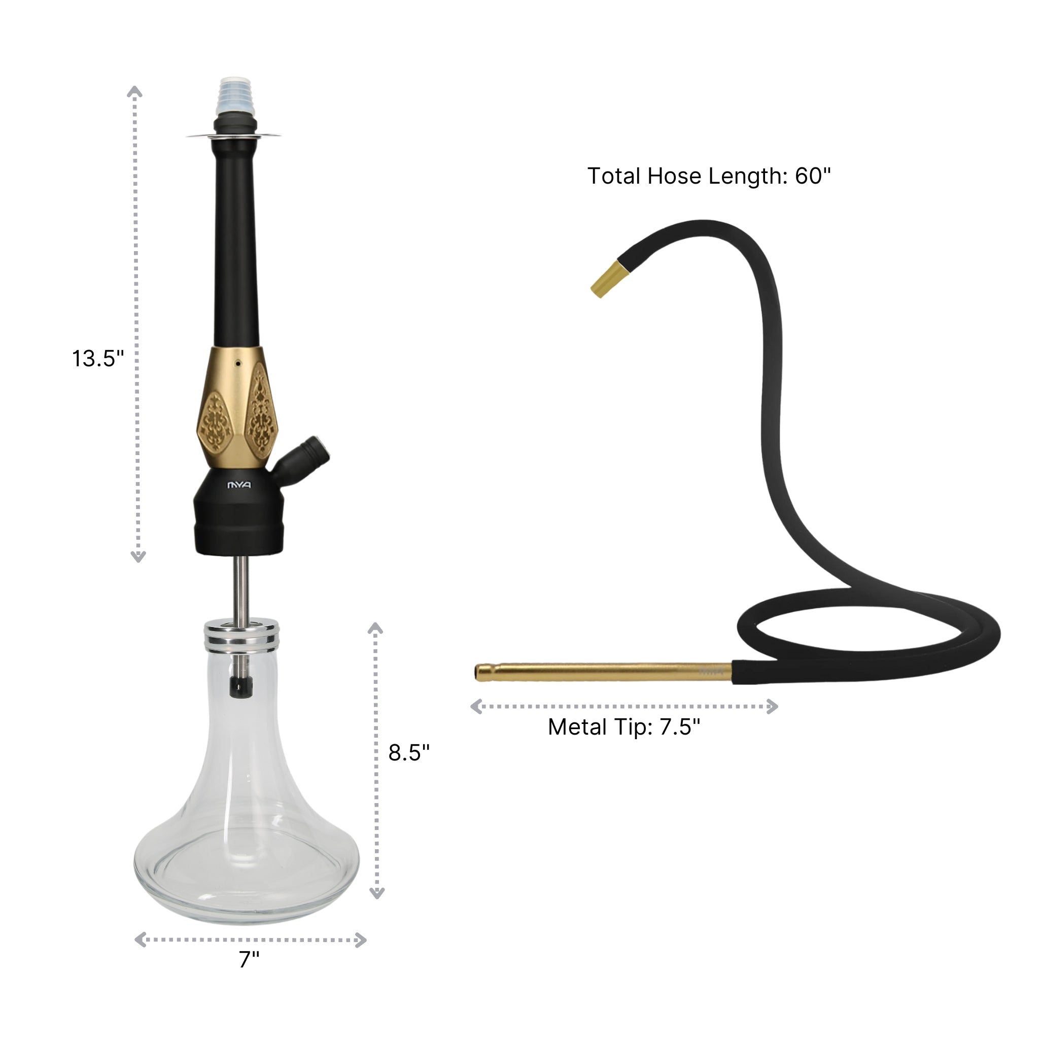 Yellow Bronze ORO-1A4 MYA Hookah #color_Yellow Bronze