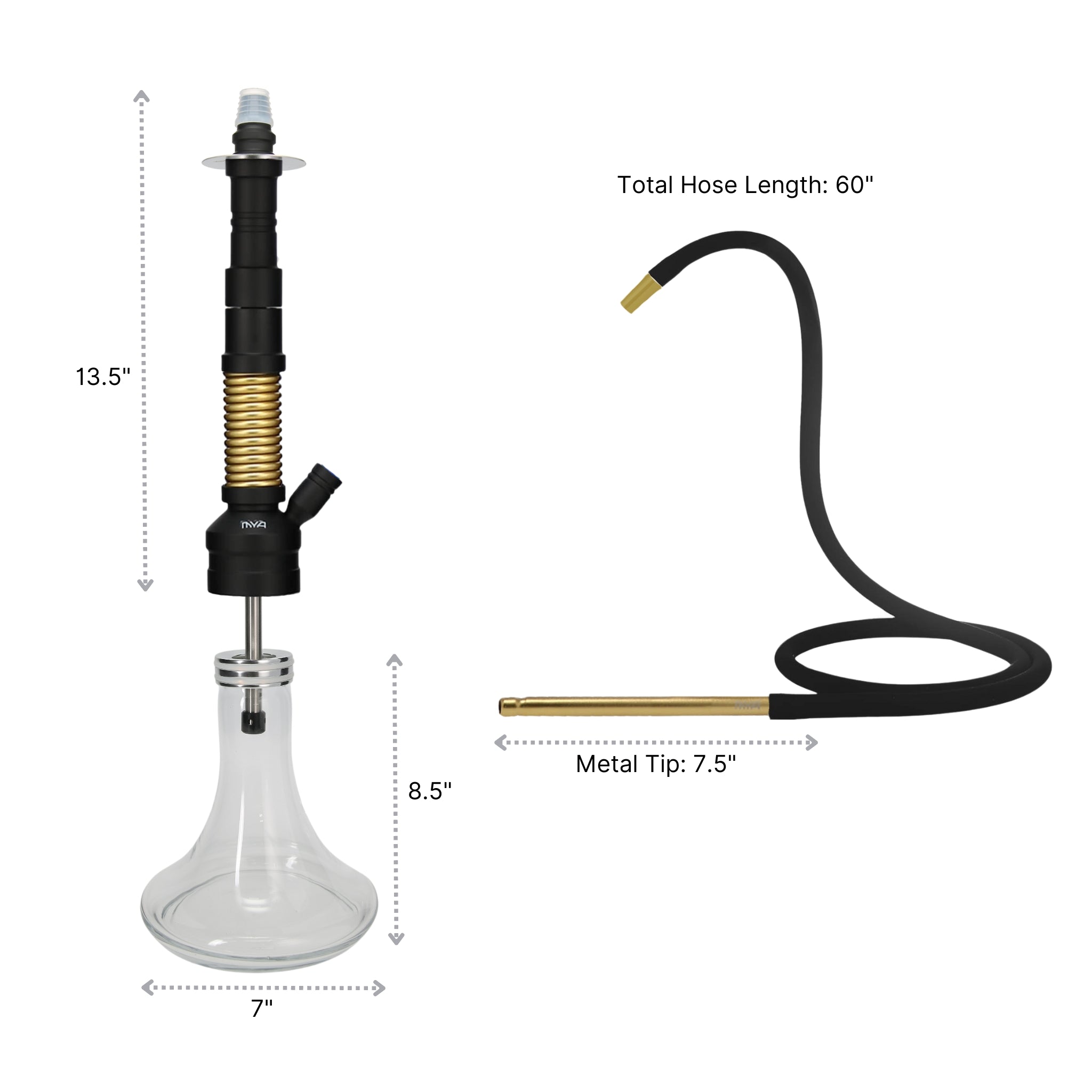 Yellow Bronze ORO-1A6 MYA Hookah #color_Yellow Bronze